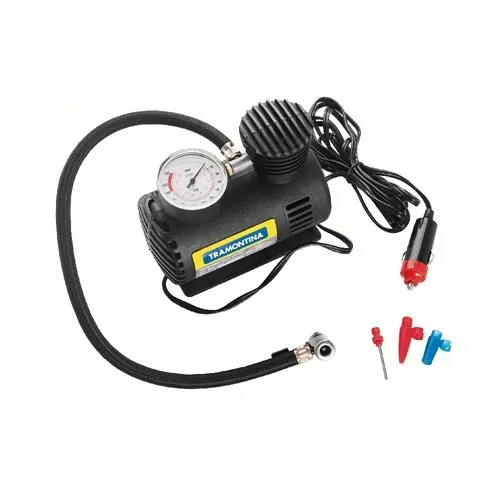 Mini Compressor de Ar Portátil Tramontina 50W 300PSI 8 Litros 42330/001 Preto 12V SE