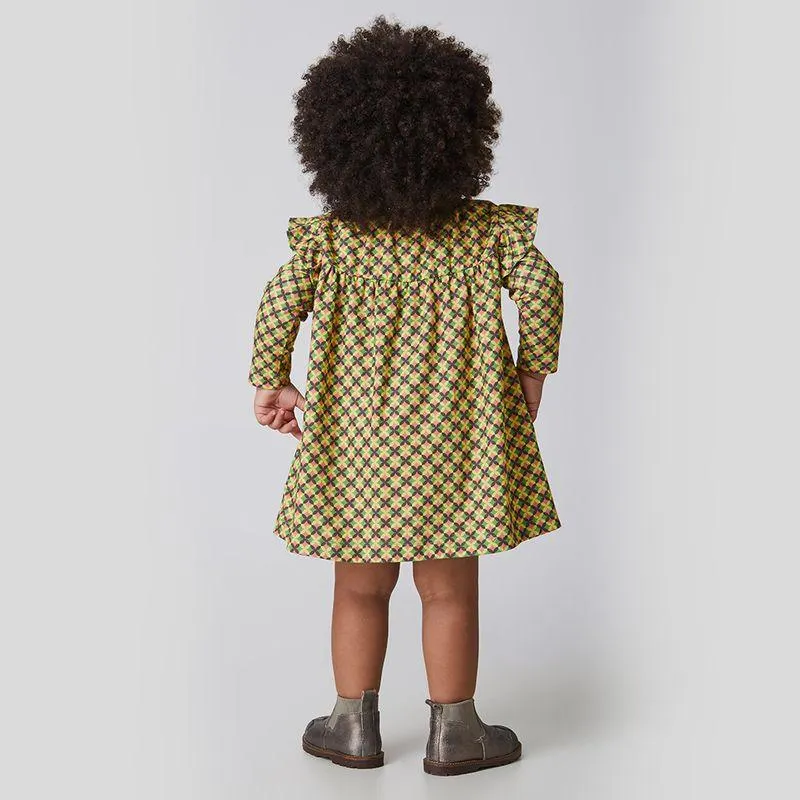 Vestido Toddler Anis Manga Longa