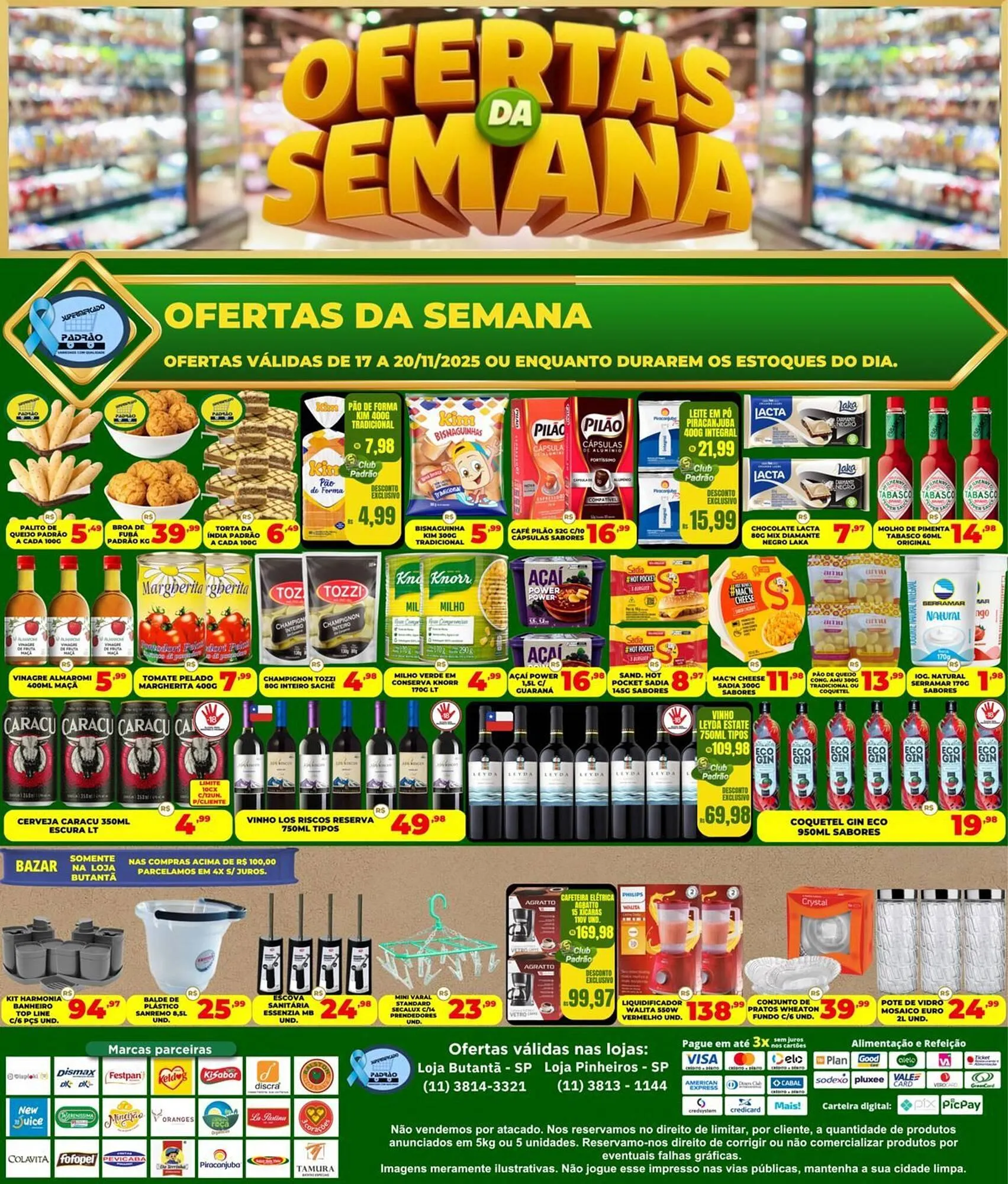 Encarte de Folheto Supermercado Padrão 17 de novembro até 20 de novembro 2025 - Pagina 1