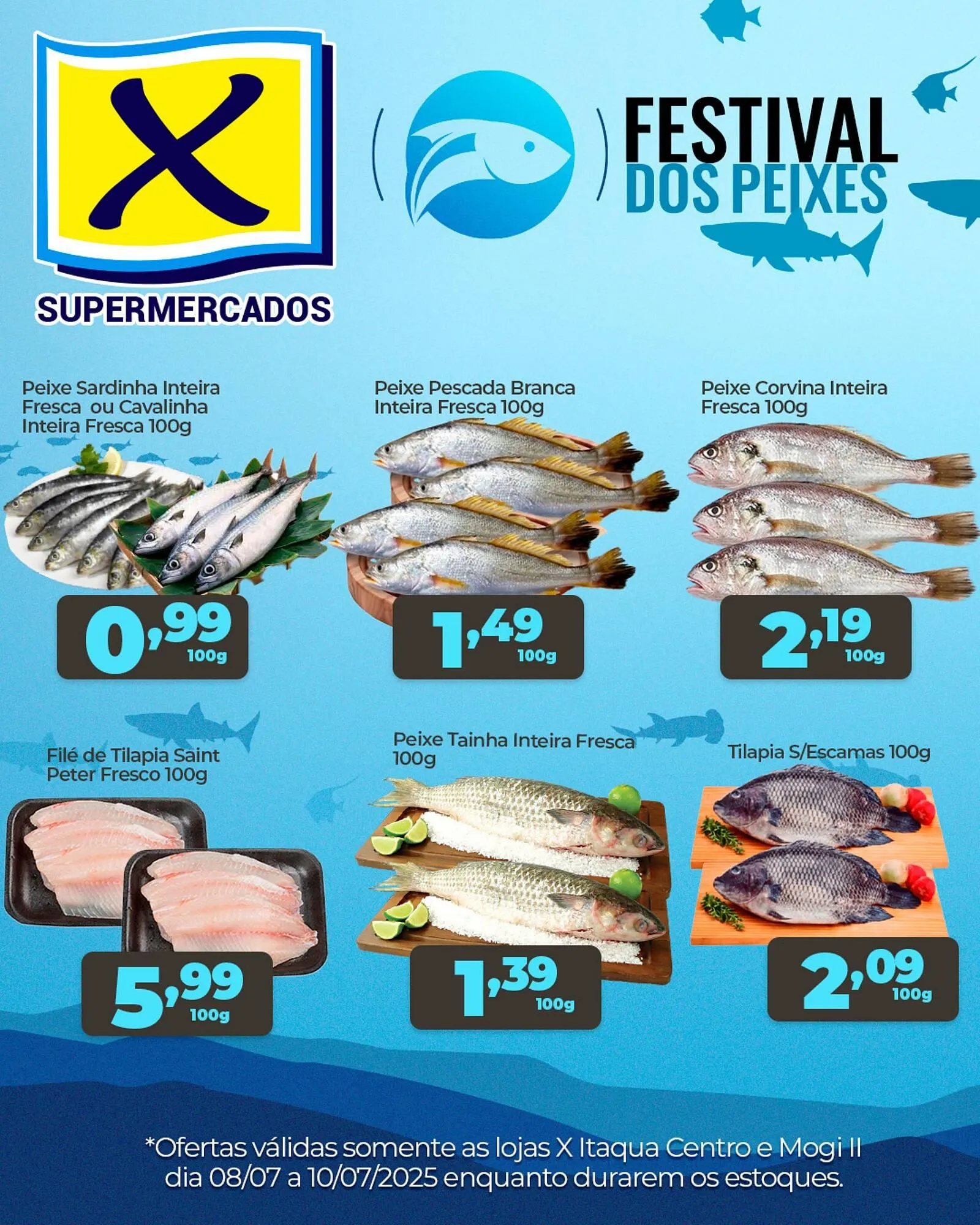 Encarte de Catálogo X Supermercados 8 de julho até 10 de julho 2025 - Pagina 1