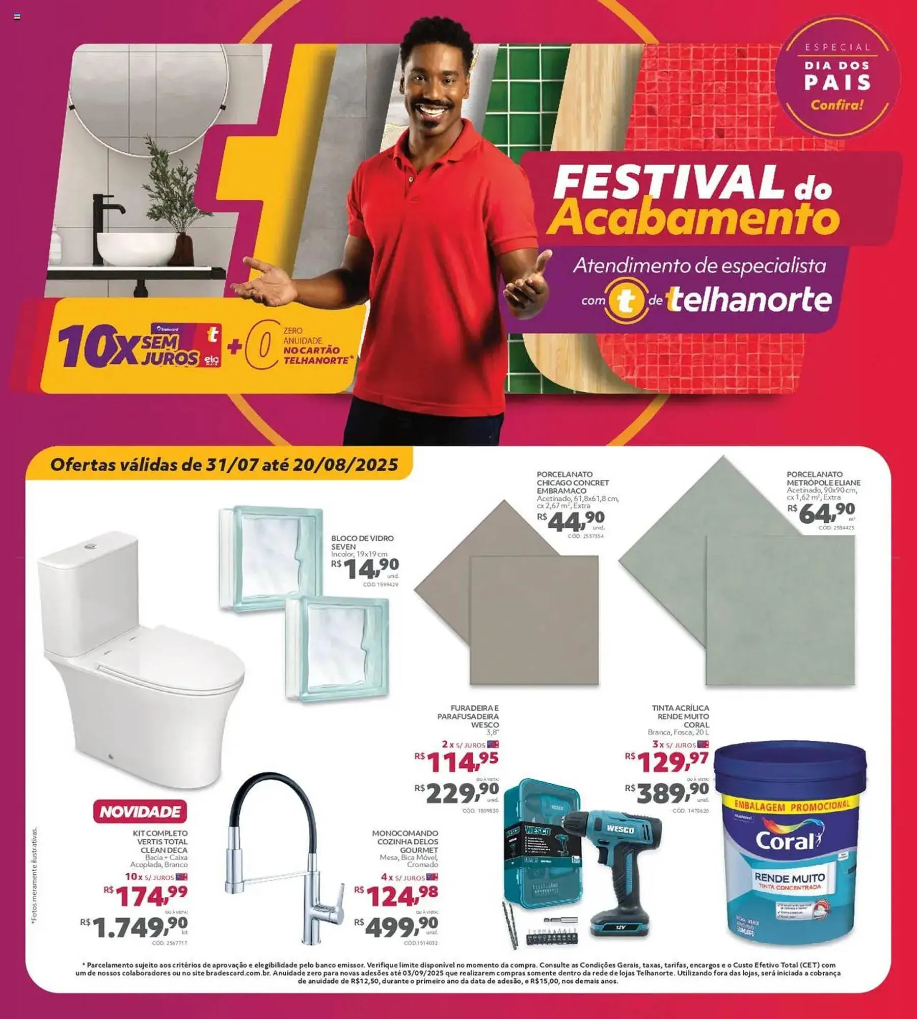 Encarte de Catálogo Telhanorte 31 de julho até 21 de agosto 2025 - Pagina 1
