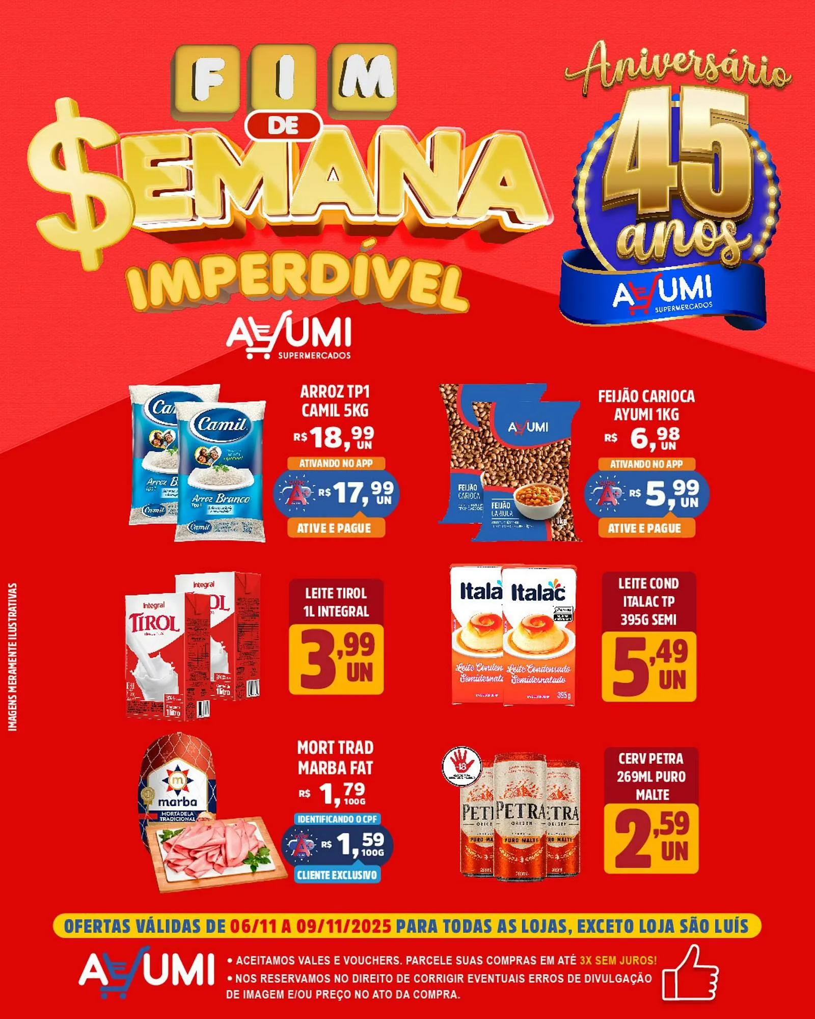 Encarte de Folheto Ayumi Supermercados 6 de novembro até 9 de novembro 2025 - Pagina 1