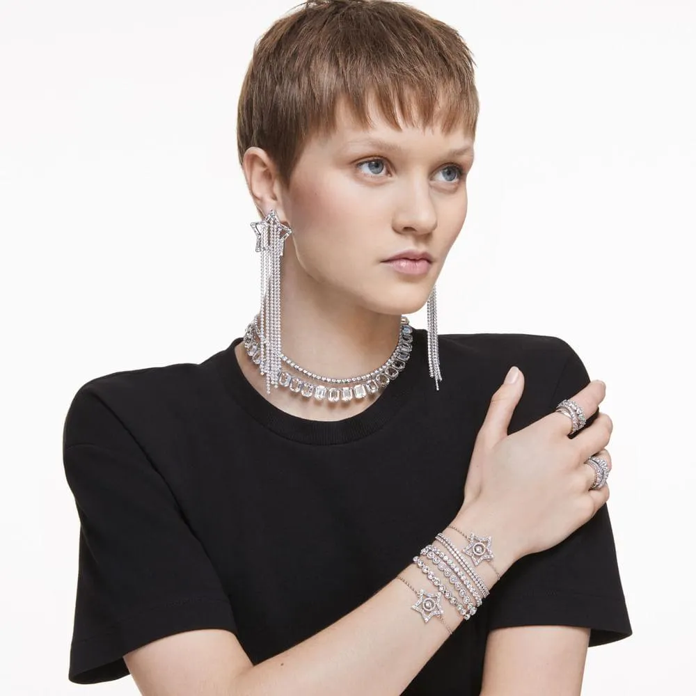 Pulseira Stella, Branco, banhado a ródio