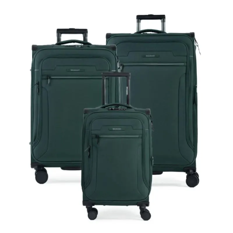 Conjunto de Malas ABS 4 Rodas P, M e G Stadium Cinza Escuro