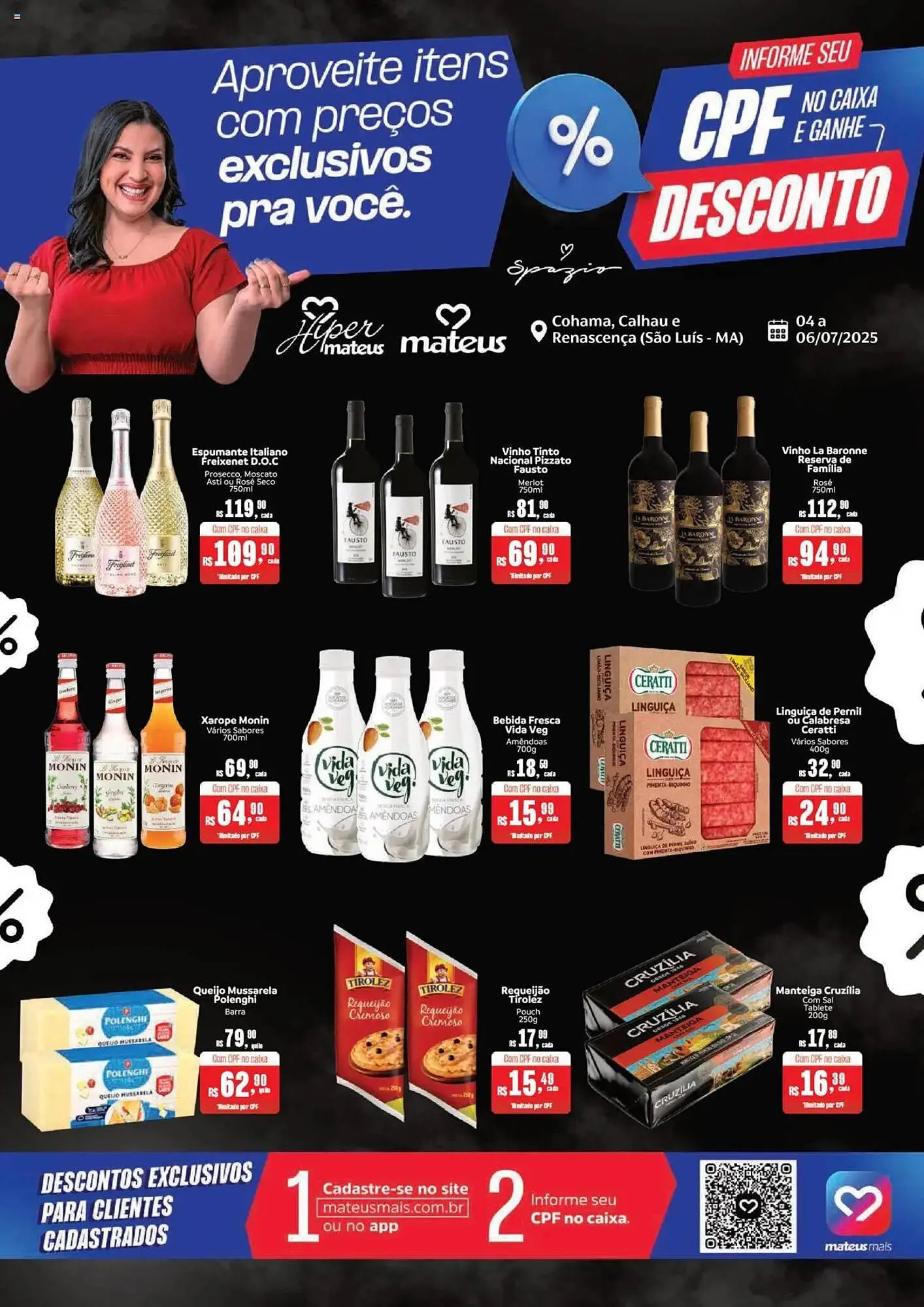 Encarte de Catálogo Supermercados Mateus 4 de julho até 6 de julho 2025 - Pagina 1