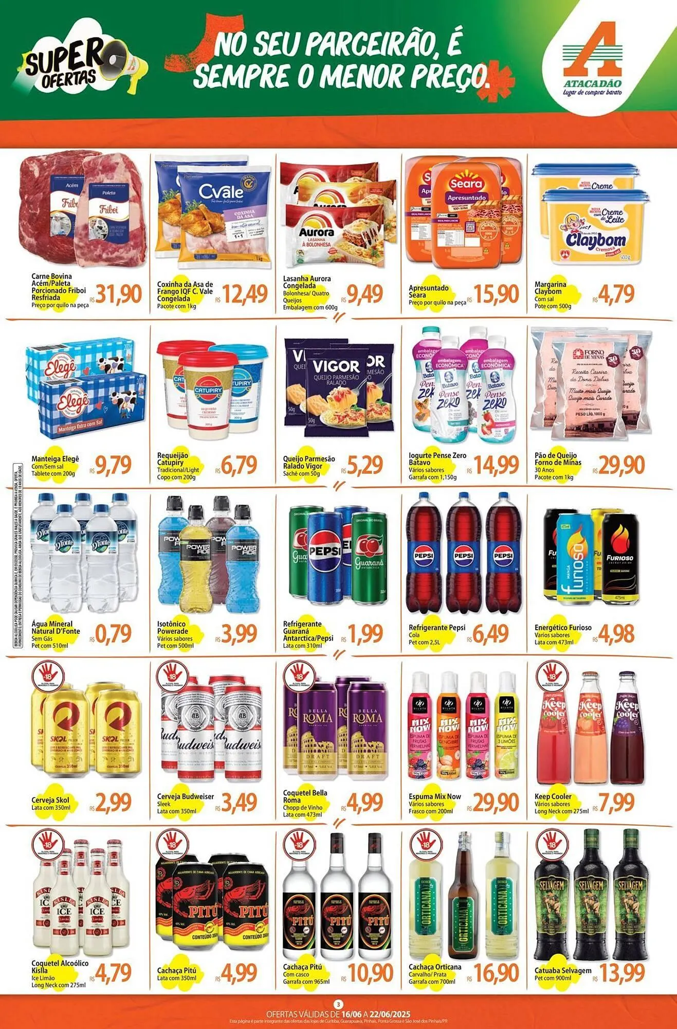 Encarte de Catálogo Atacadão 16 de junho até 22 de junho 2025 - Pagina 3