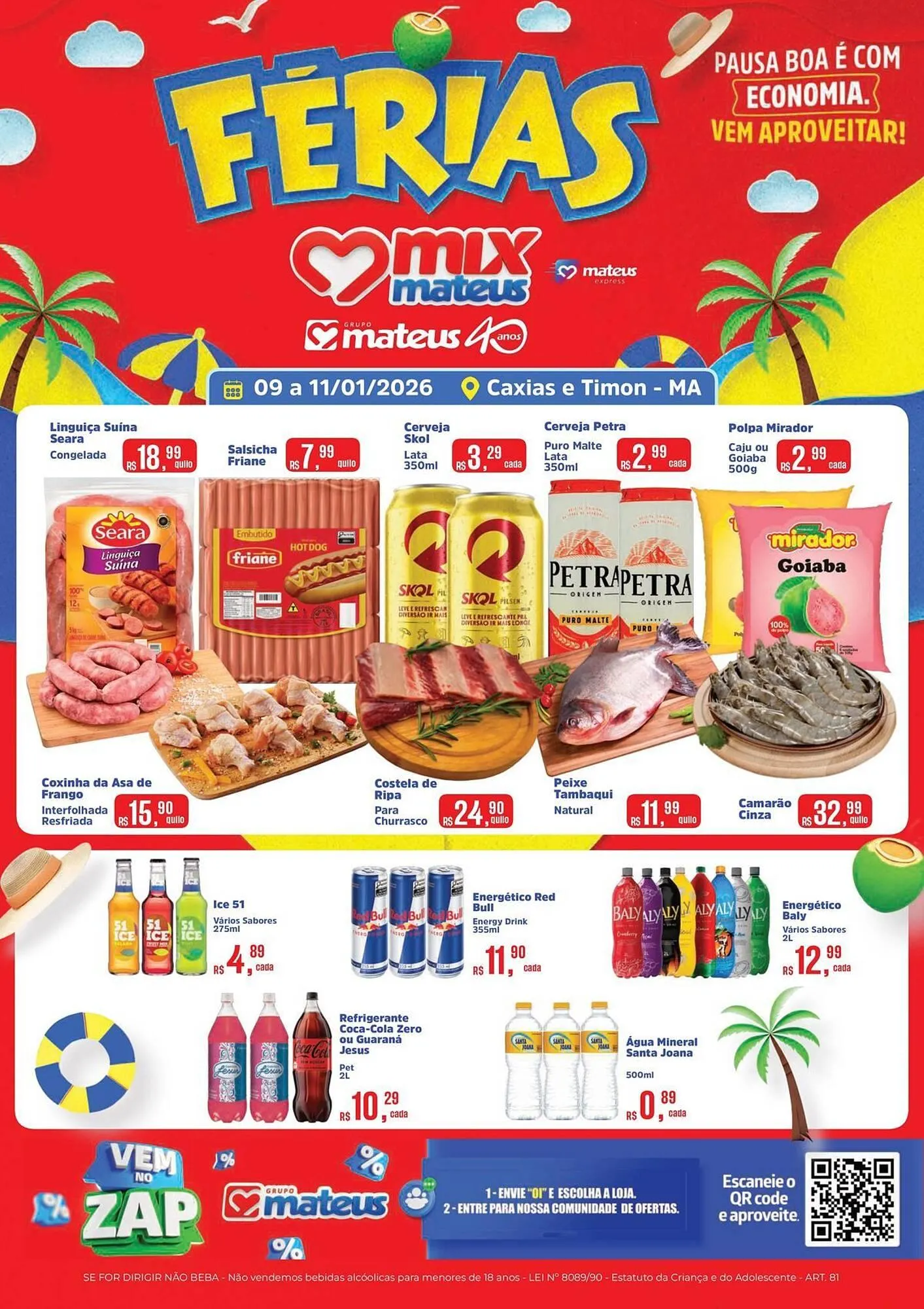 Encarte de Catálogo Supermercados Mateus 9 de janeiro até 11 de janeiro 2026 - Pagina 1