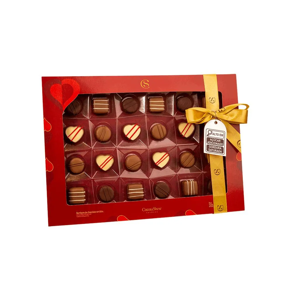 CAIXA BOMBONS SORTIDOS NAMORADOS 200G