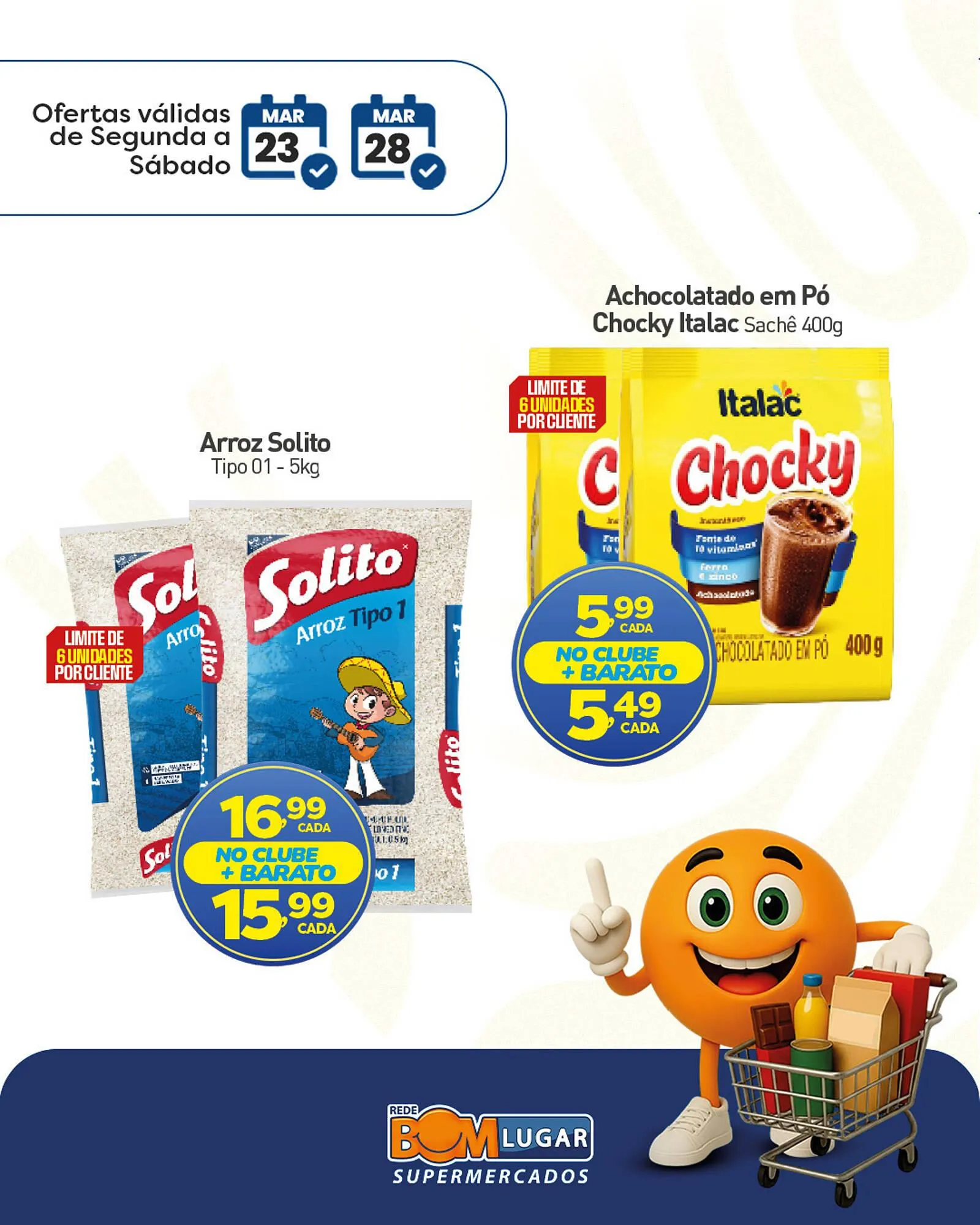 Encarte de Folheto Rede Bom Lugar 23 de março até 28 de março 2026 - Pagina 1