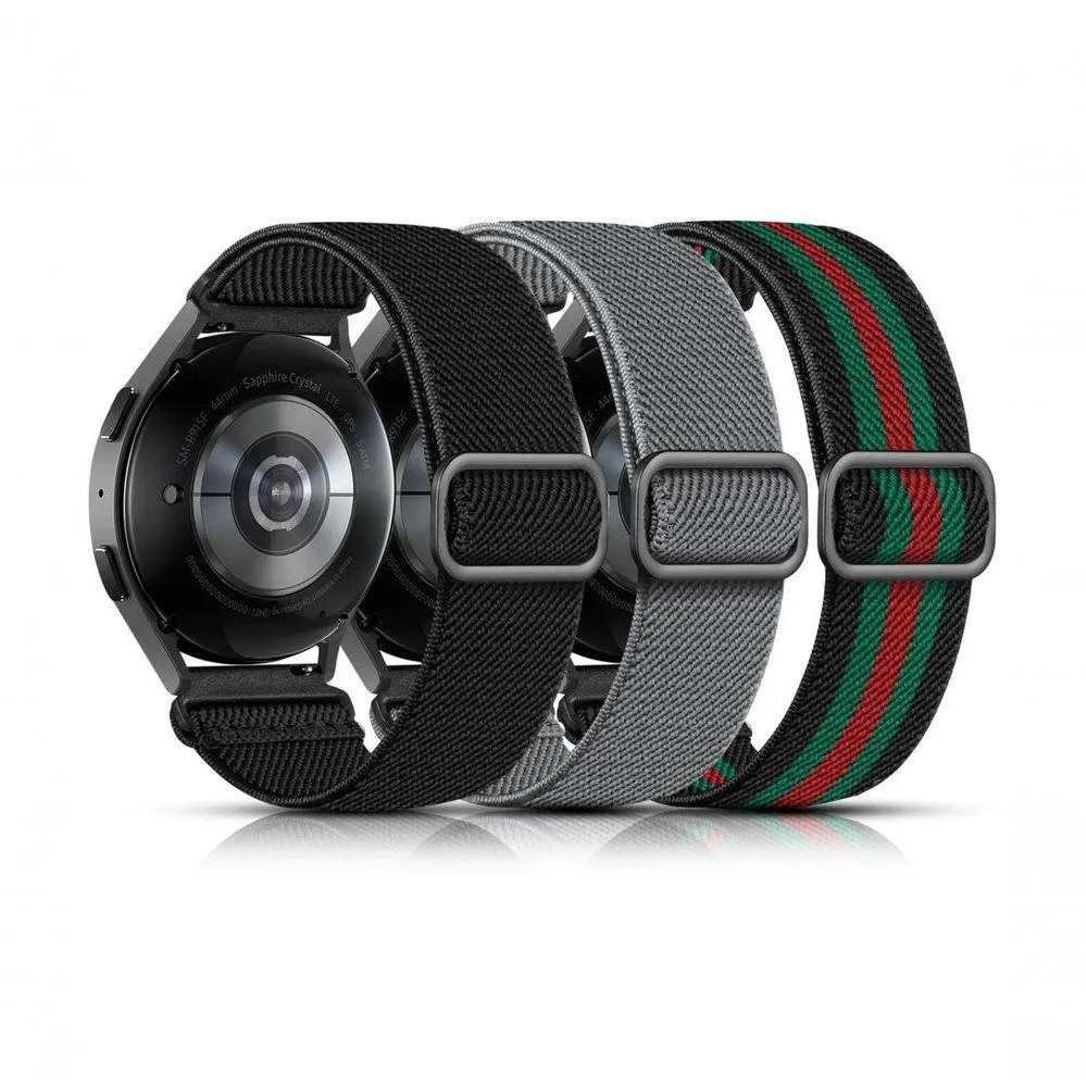 Kit 3 Pulseiras Elásticas P- Galaxy Watch 7-6-5-4 (tricolor)