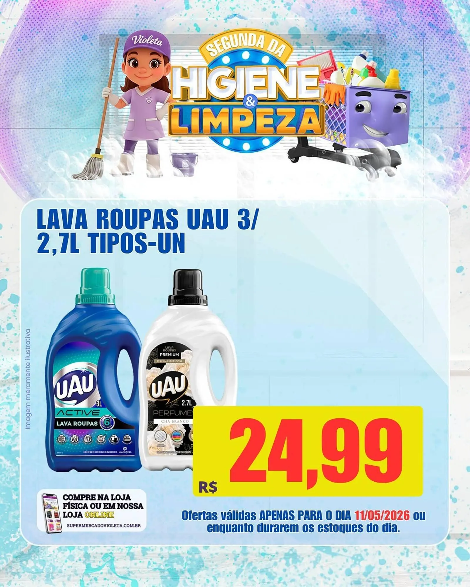 Encarte de Catálogo Violeta Supermercados 11 de maio até 11 de maio 2026 - Pagina 1