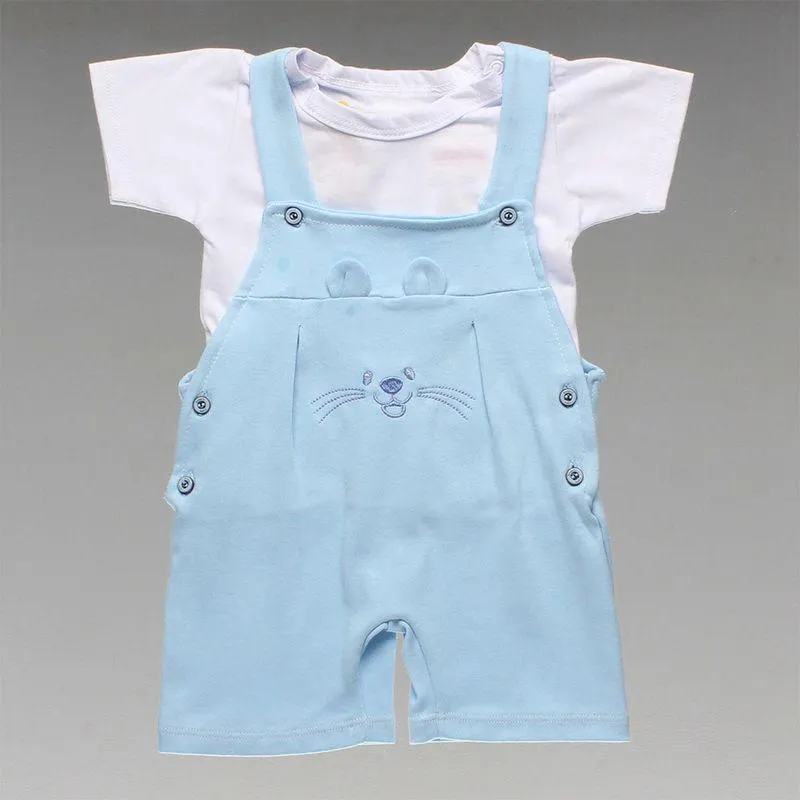 Jardineira Com Camiseta - 7909