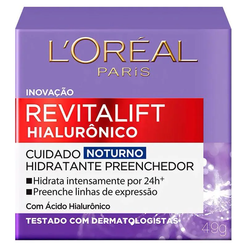 Creme Dermatológico L'Oréal Revitalift Hialurônico Noturno Anti-idade 50ml