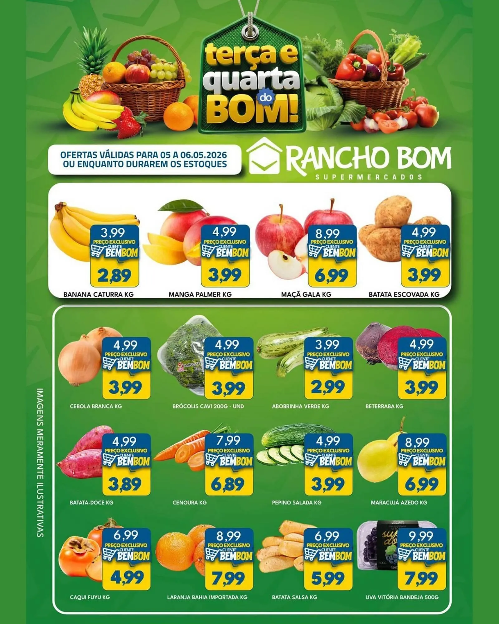 Encarte de Catálogo Rancho Bom Supermercados 4 de maio até 6 de maio 2026 - Pagina 1