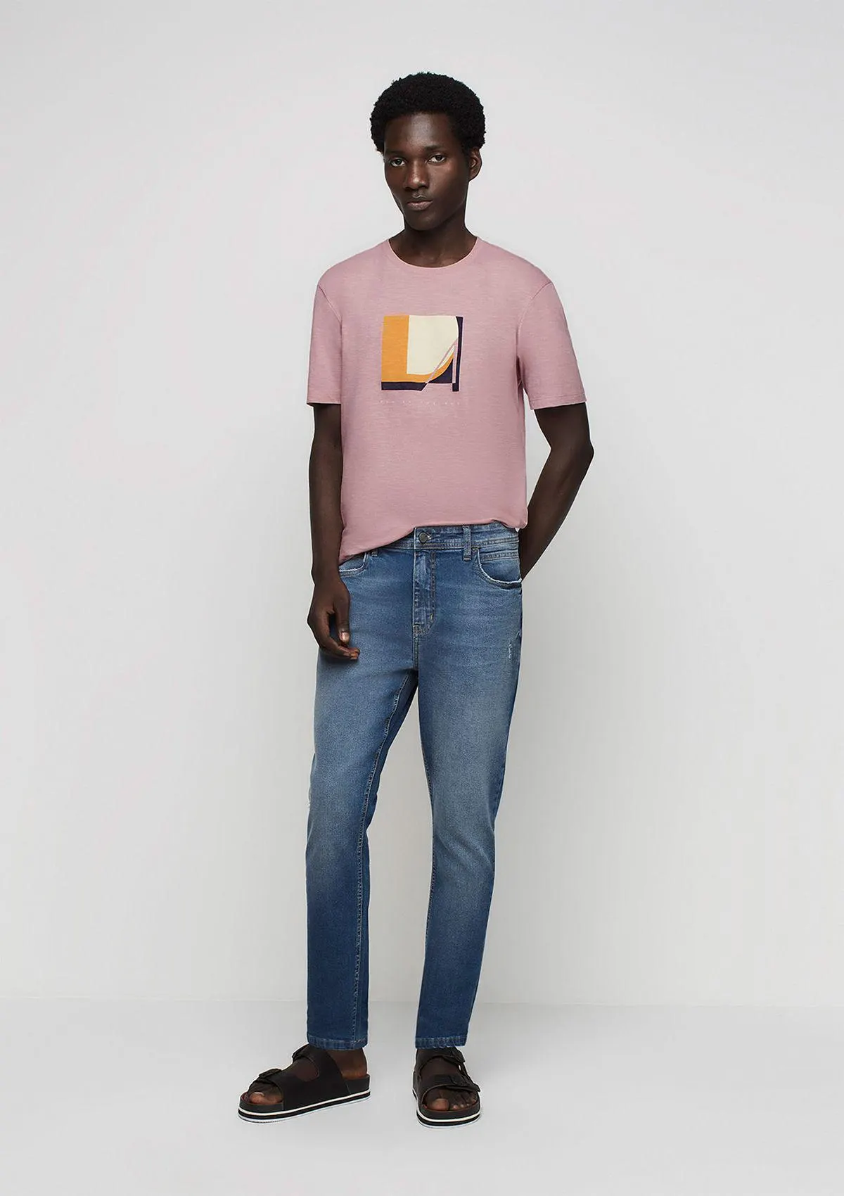 Calça Jeans Masculina Slim Com Elastano - Azul