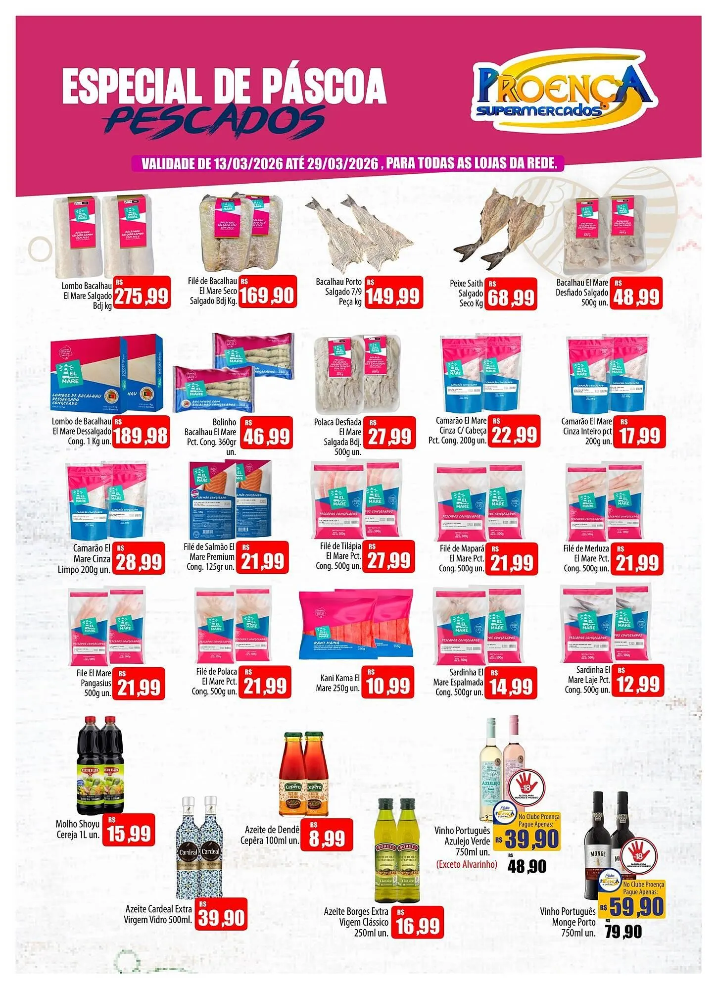 Encarte de Catálogo Proença Supermercados 13 de março até 29 de março 2026 - Pagina 1