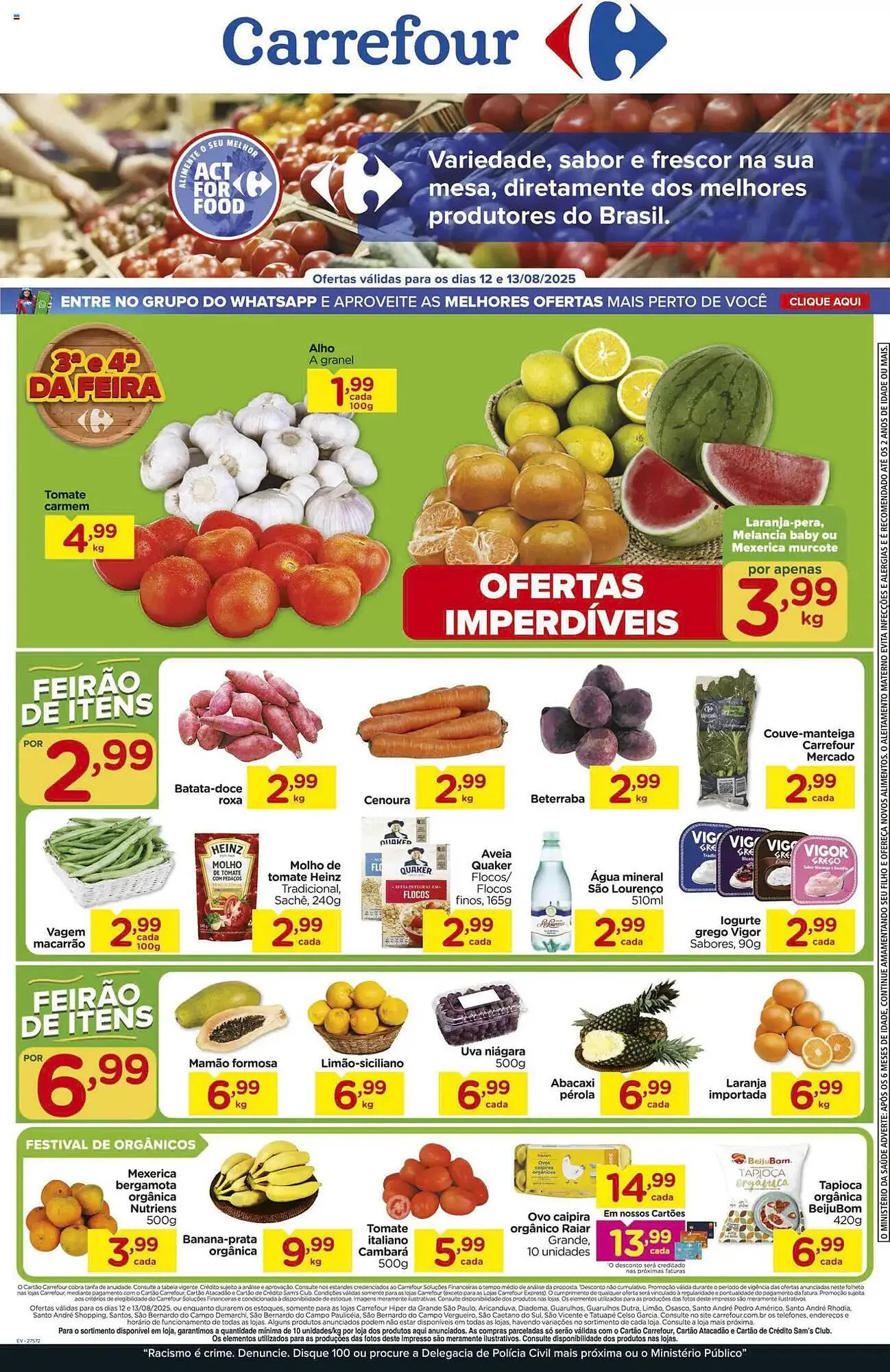Encarte de Catálogo Carrefour 12 de agosto até 13 de agosto 2025 - Pagina 1