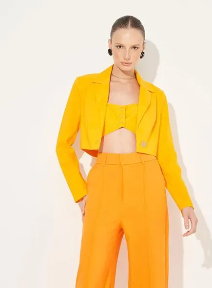Blazer Cropped Linho Solario