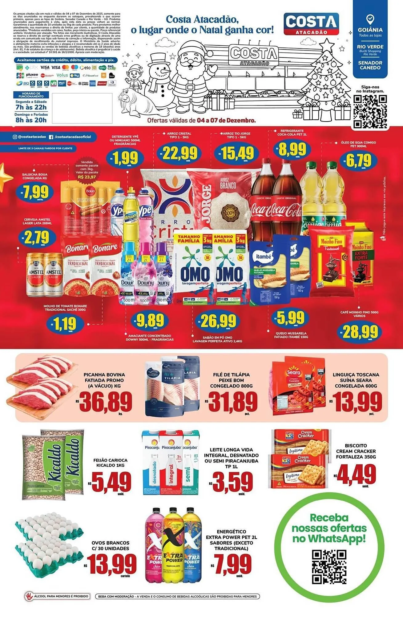 Encarte de Tabloide Costa Atacadão 4 de dezembro até 7 de dezembro 2025 - Pagina 1
