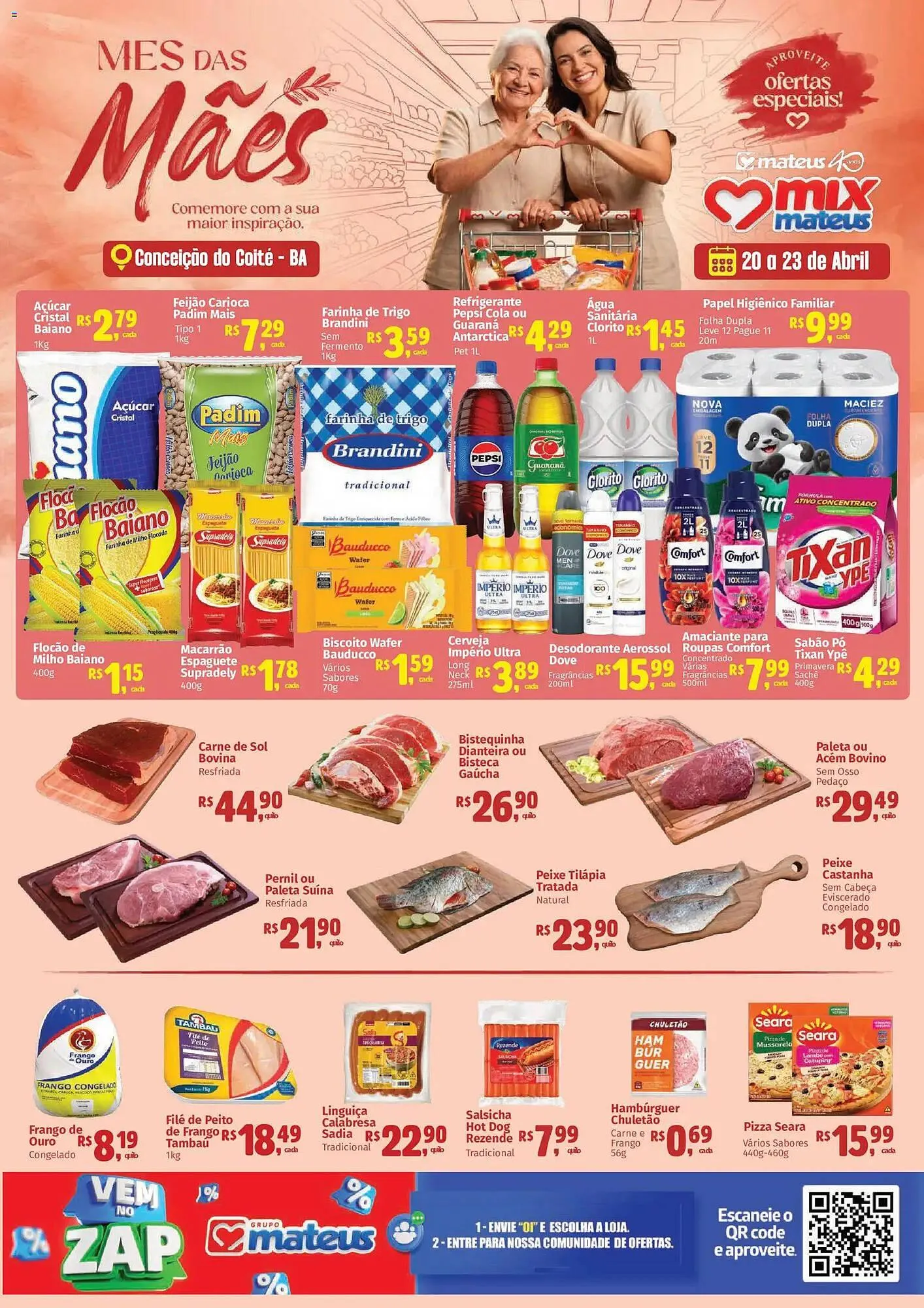 Encarte de Catálogo Supermercados Mateus 20 de abril até 23 de abril 2026 - Pagina 1