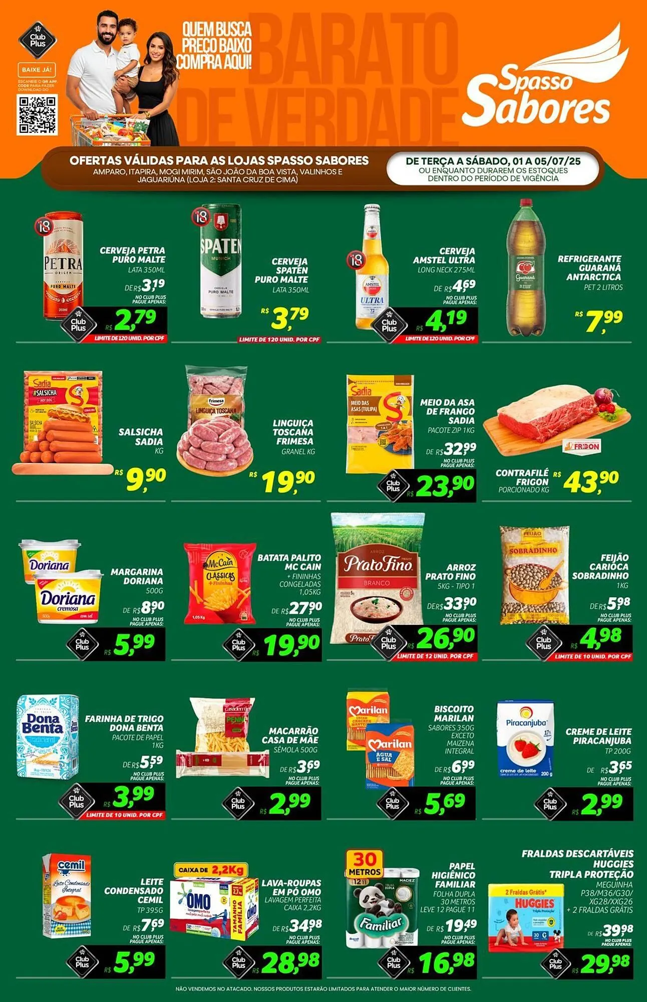 Encarte de Catálogo Spasso Sabores 1 de julho até 5 de julho 2025 - Pagina 1