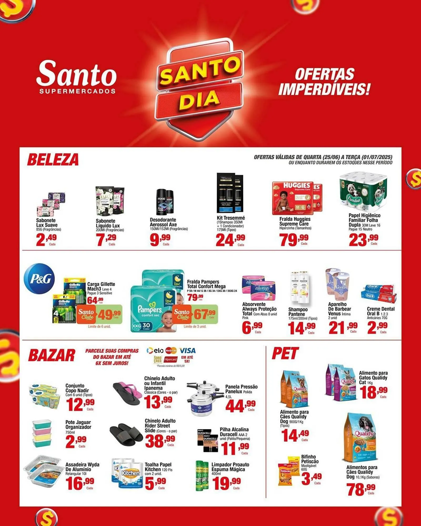 Encarte de Catálogo Santo Supermercados 25 de junho até 1 de julho 2025 - Pagina 2