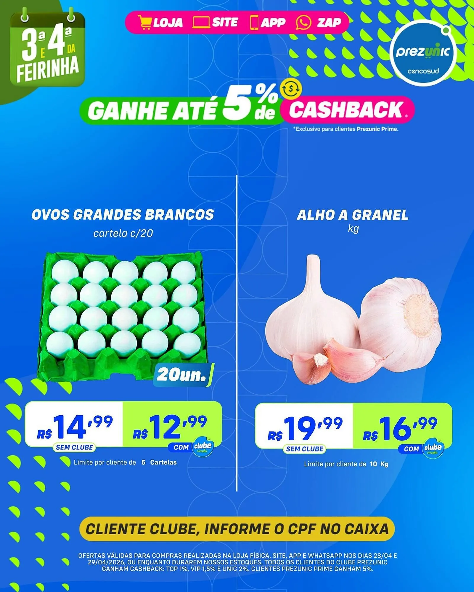 Encarte de Encarte Prezunic 28 de abril até 29 de abril 2026 - Pagina 1