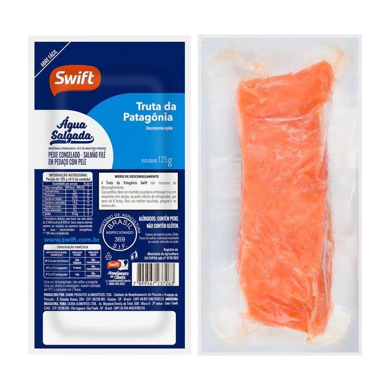Peixe Filé Truta Patagônia Swift 125g