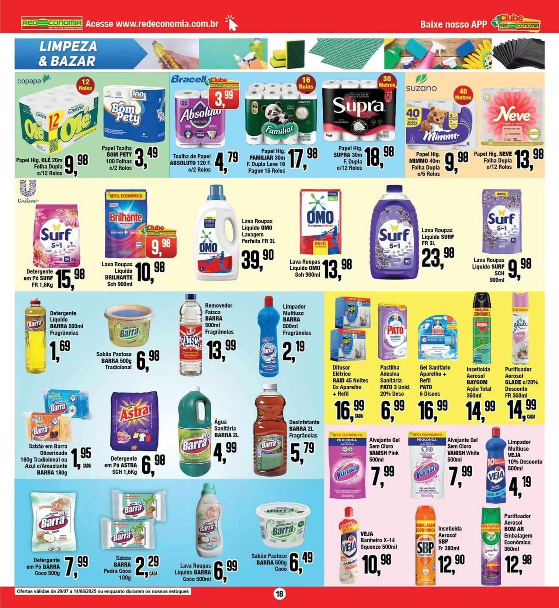 Encarte de Catálogo Rede Economia 8 de agosto até 10 de agosto 2025 - Pagina 18