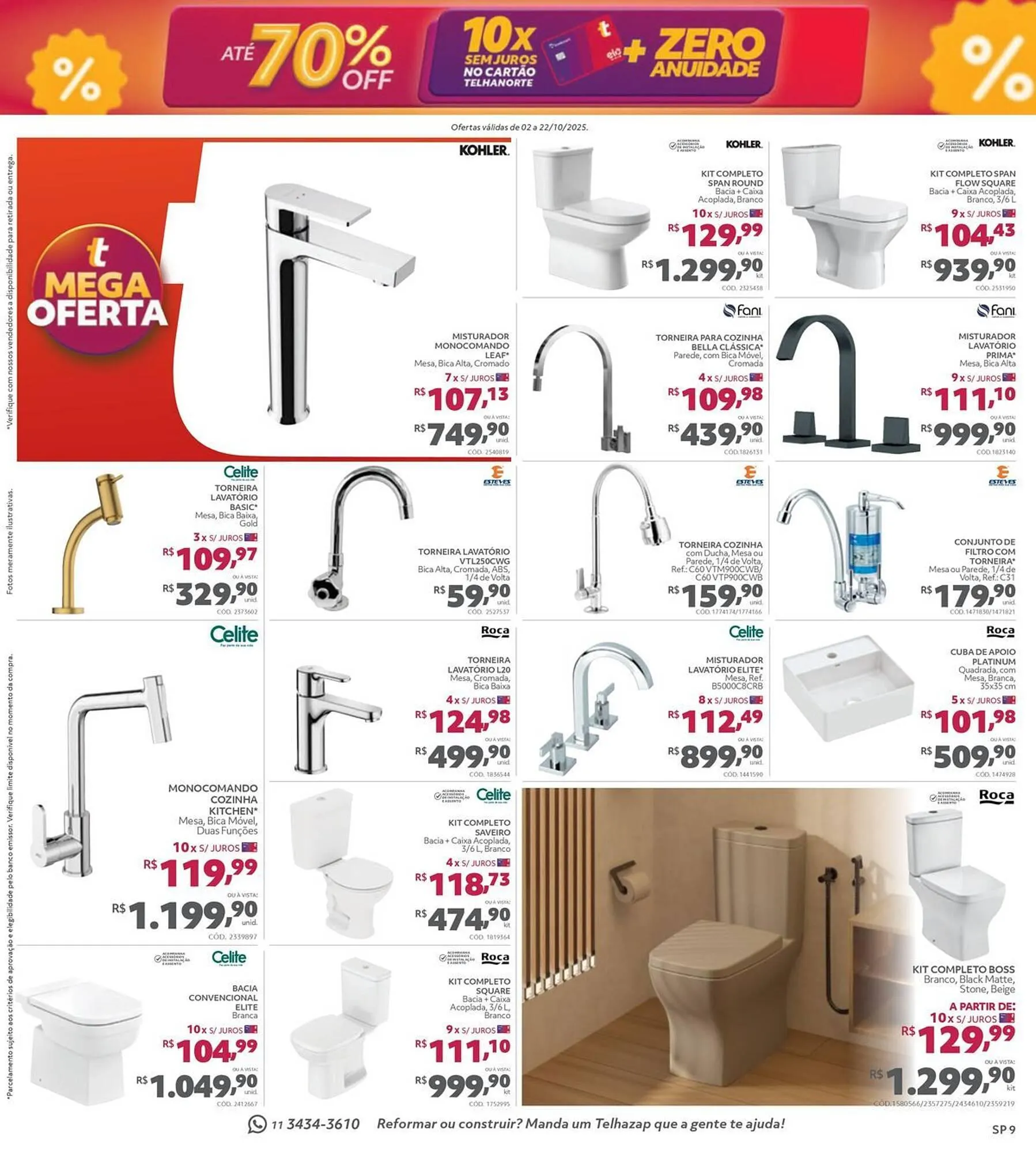 Encarte de Catálogo Telhanorte 2 de outubro até 22 de outubro 2025 - Pagina 9