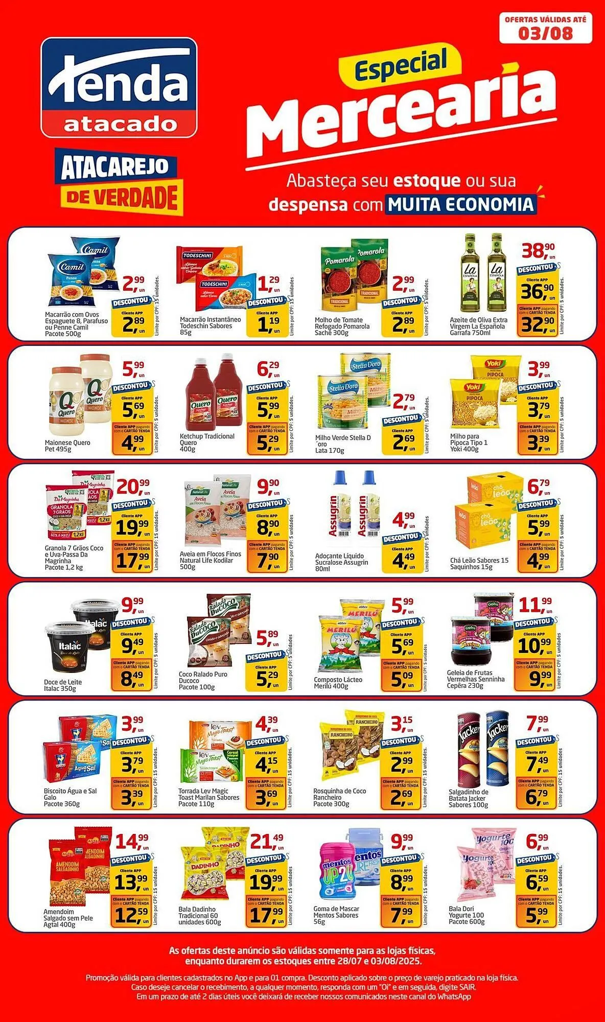 Encarte de Catálogo Tenda Atacado 28 de julho até 3 de agosto 2025 - Pagina 1