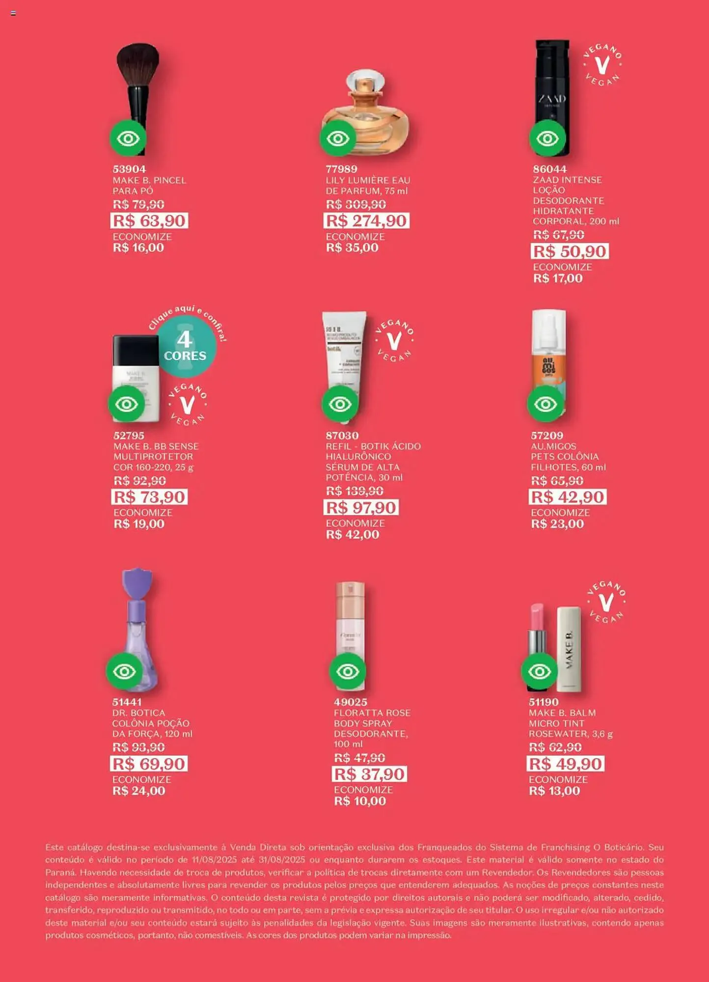 Encarte de Catálogo O Boticário 11 de agosto até 1 de setembro 2025 - Pagina 194
