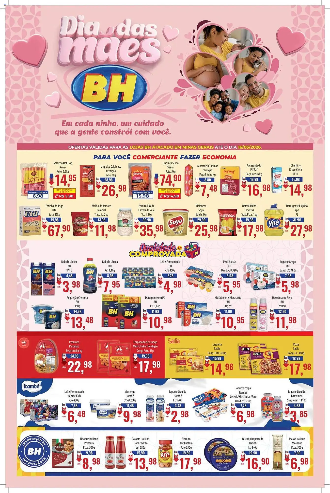 Encarte de Folheto Supermercados BH 4 de maio até 16 de maio 2026 - Pagina 1
