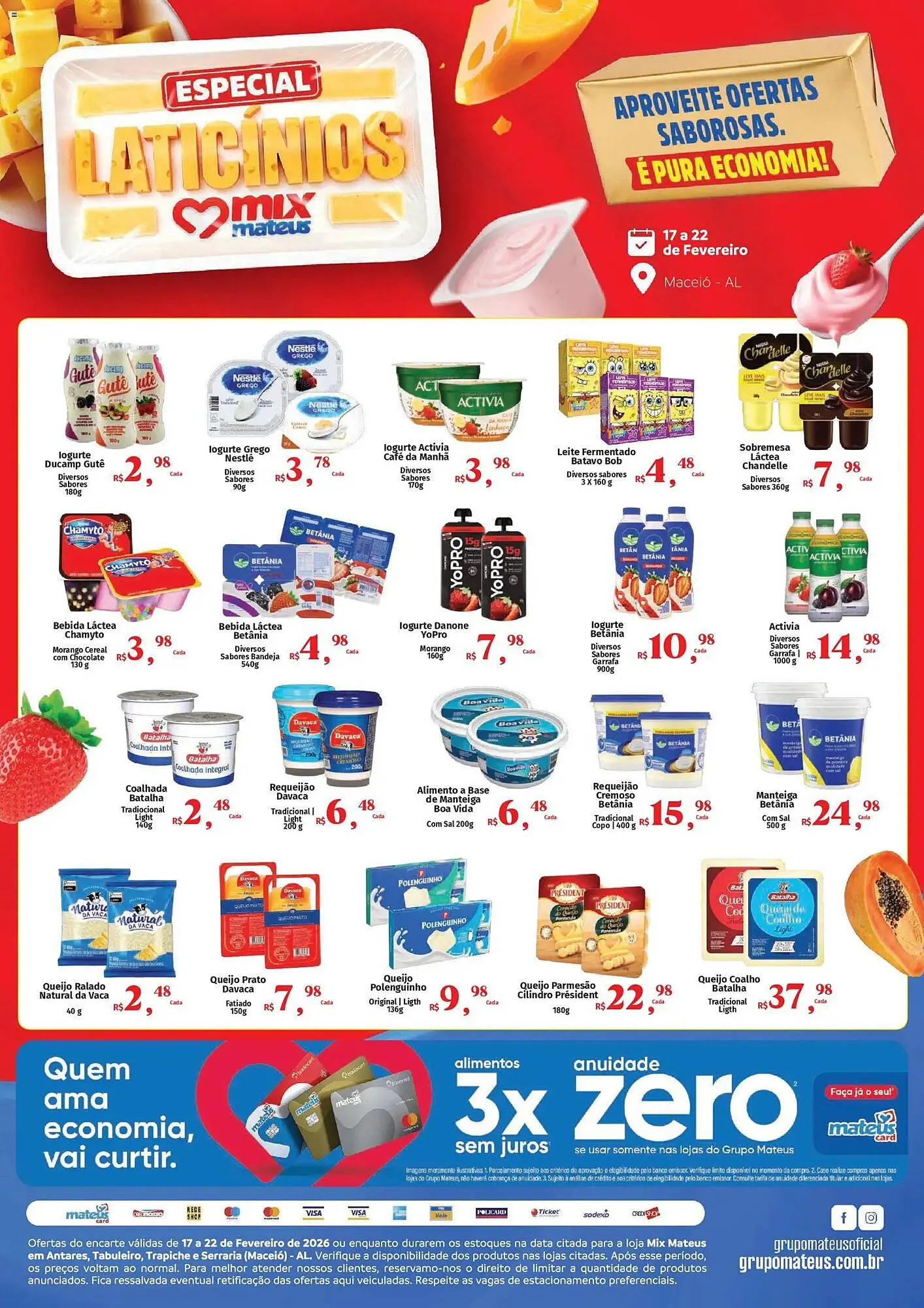 Encarte de Catálogo Supermercados Mateus 17 de fevereiro até 22 de fevereiro 2026 - Pagina 1
