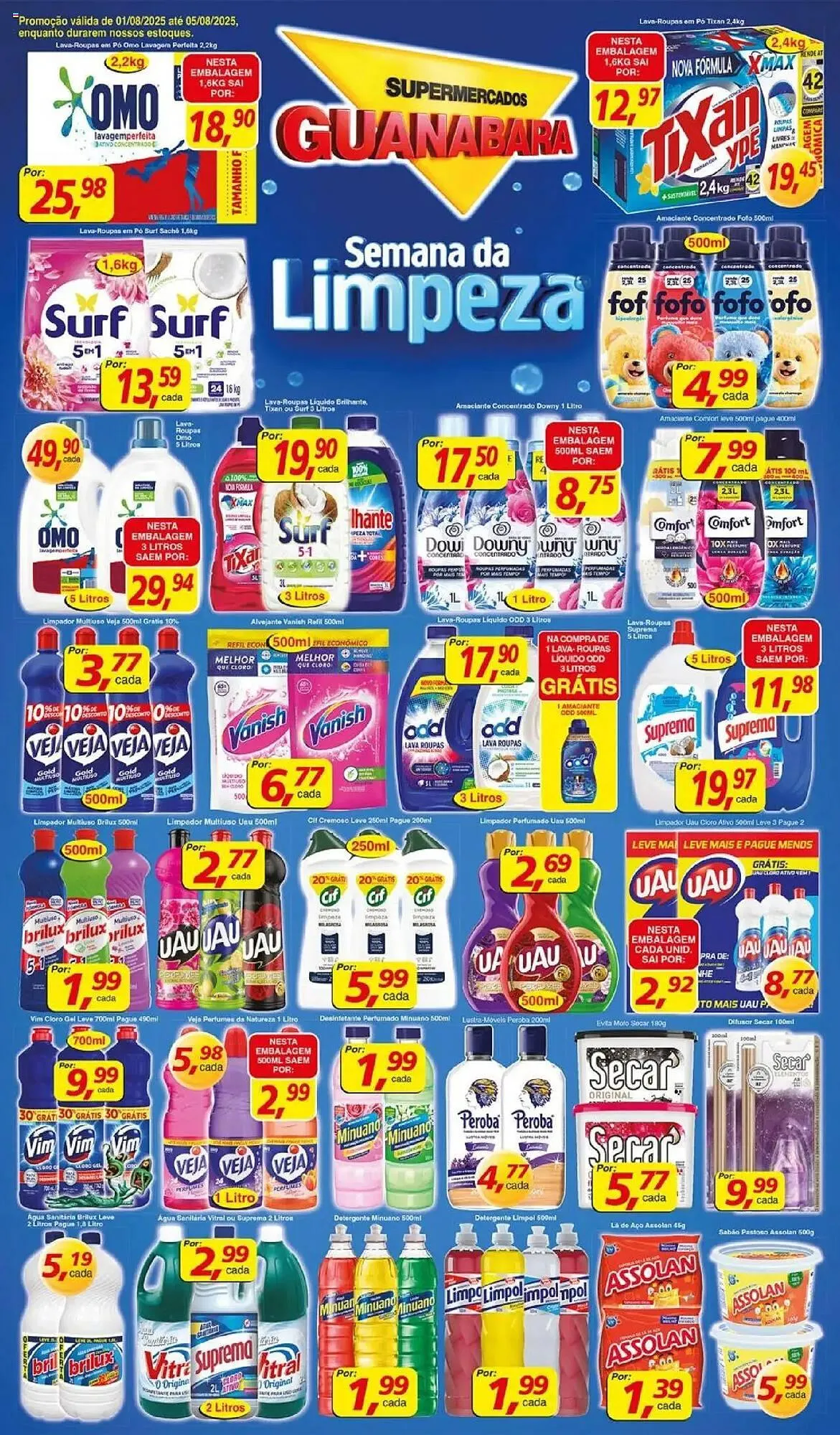 Encarte de Catálogo Supermercados Guanabara 1 de agosto até 6 de agosto 2025 - Pagina 1