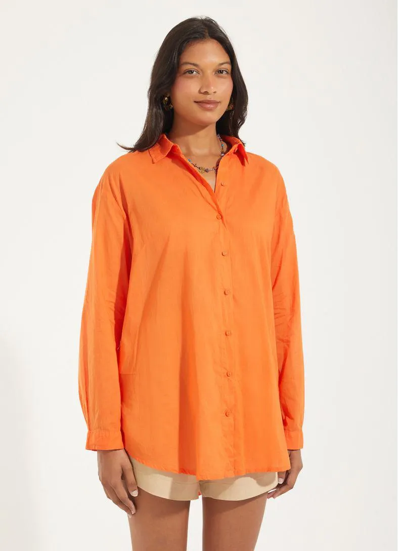 Camisa voil over madressilva laranja