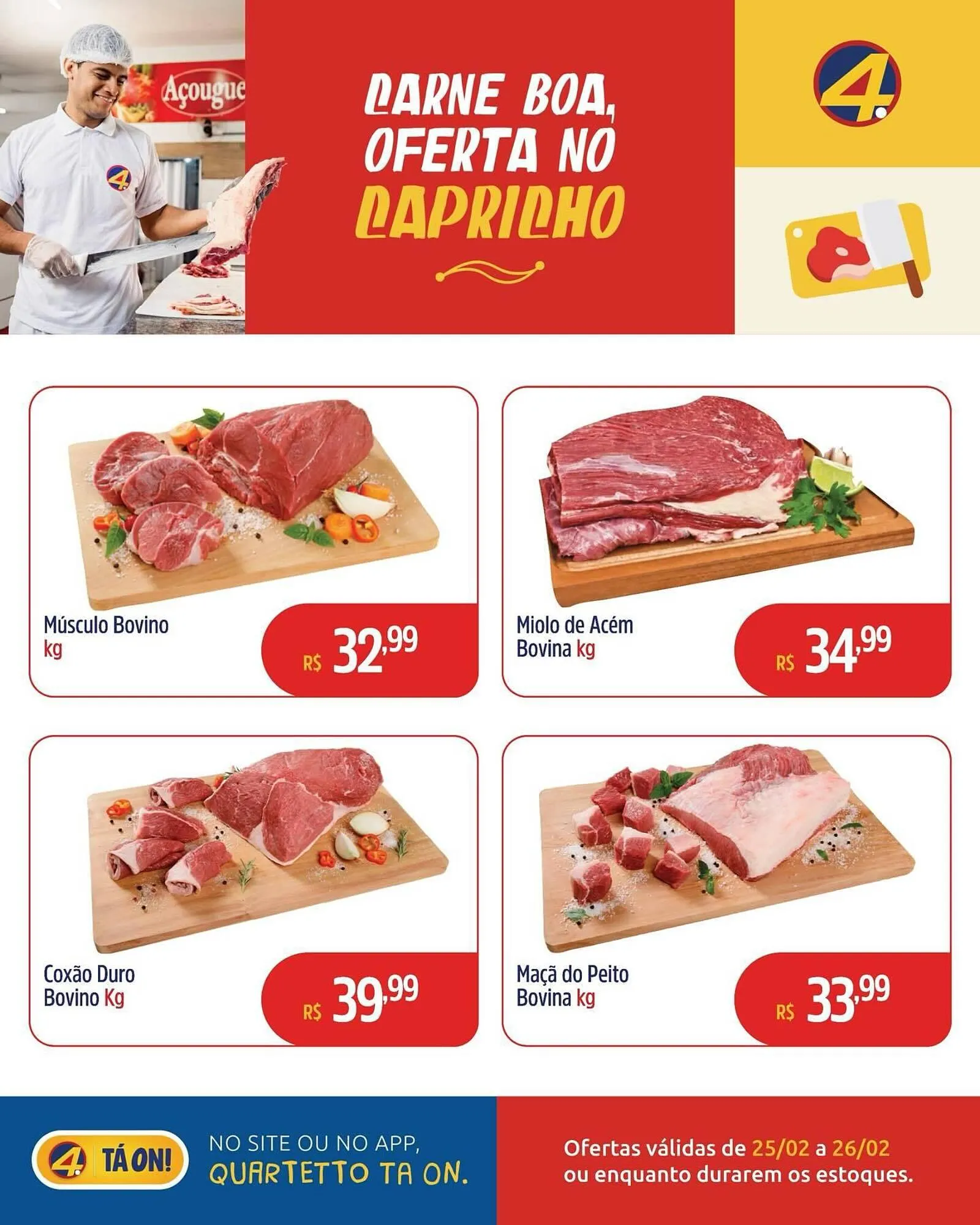 Encarte de Catálogo Quartetto Supermercados 25 de fevereiro até 26 de fevereiro 2026 - Pagina 1
