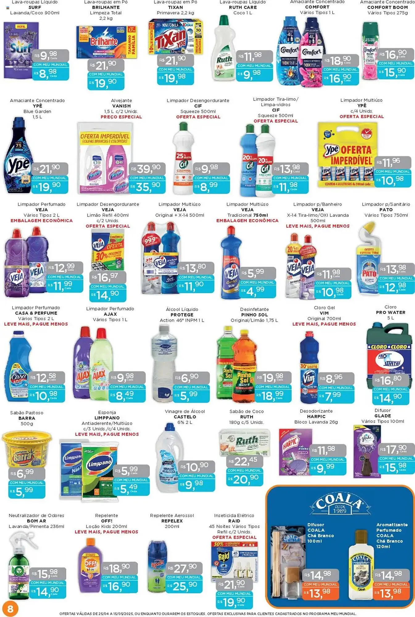 Encarte de Catálogo Supermercados Mundial 25 de abril até 15 de maio 2025 - Pagina 8