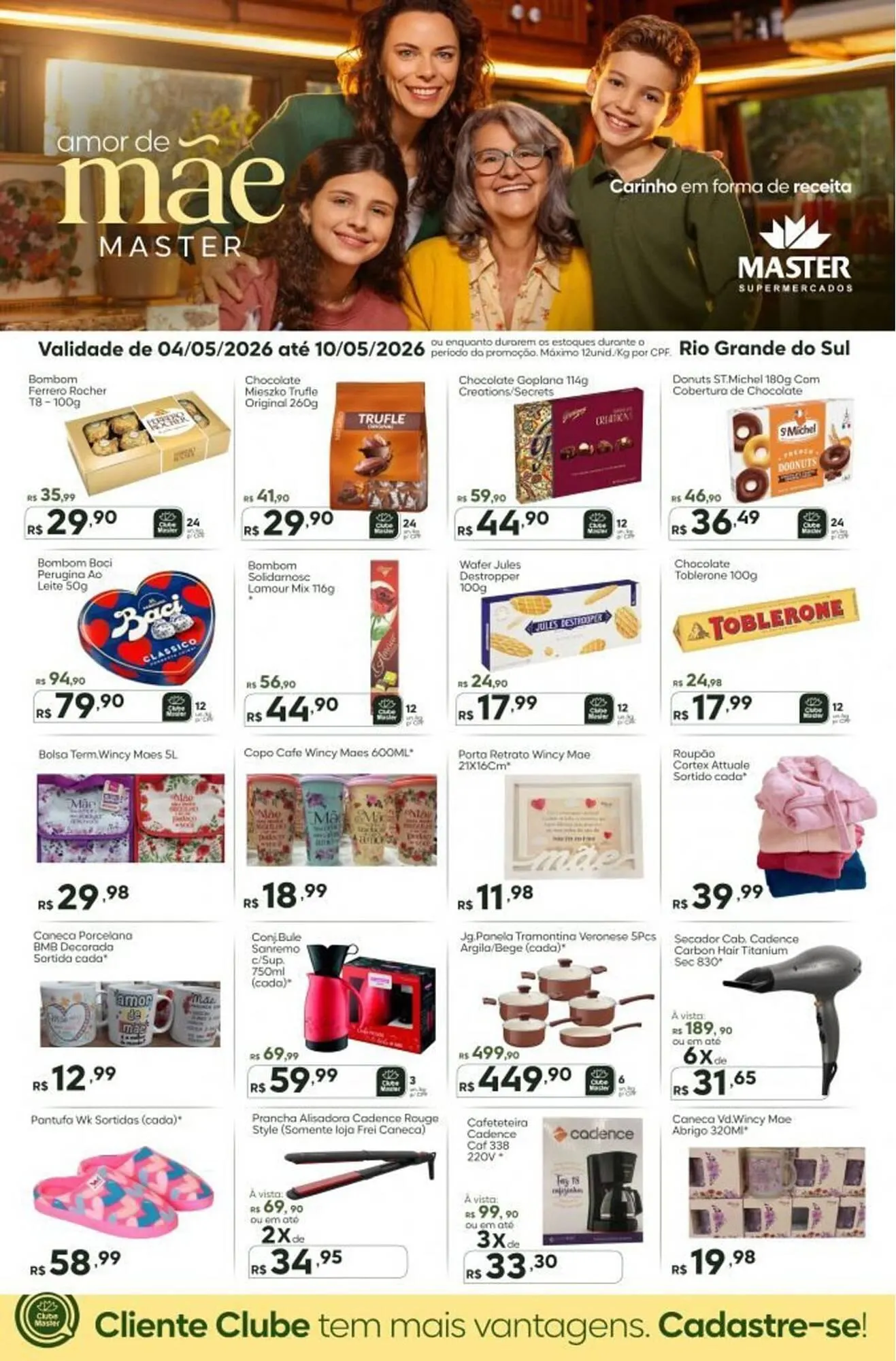 Encarte de Folheto Master Supermercados 4 de maio até 10 de maio 2026 - Pagina 1