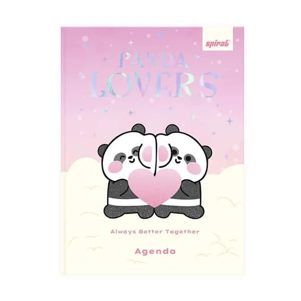 Agenda escolar permanente, Tendency Panda, 114 folhas, 2635150, Spiral Ten - PT 1 UN