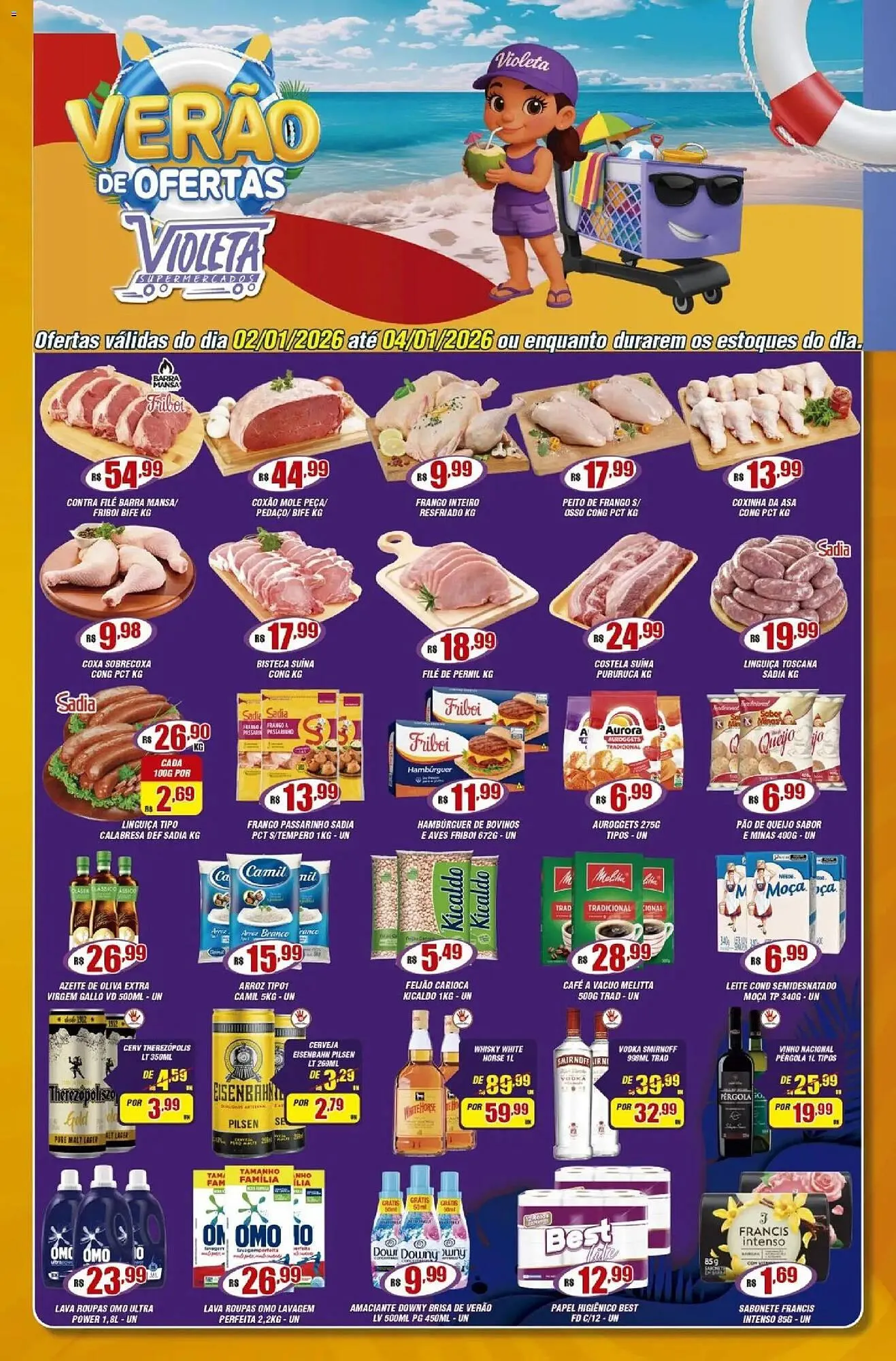 Encarte de Catálogo Violeta Supermercados 2 de janeiro até 4 de janeiro 2026 - Pagina 1