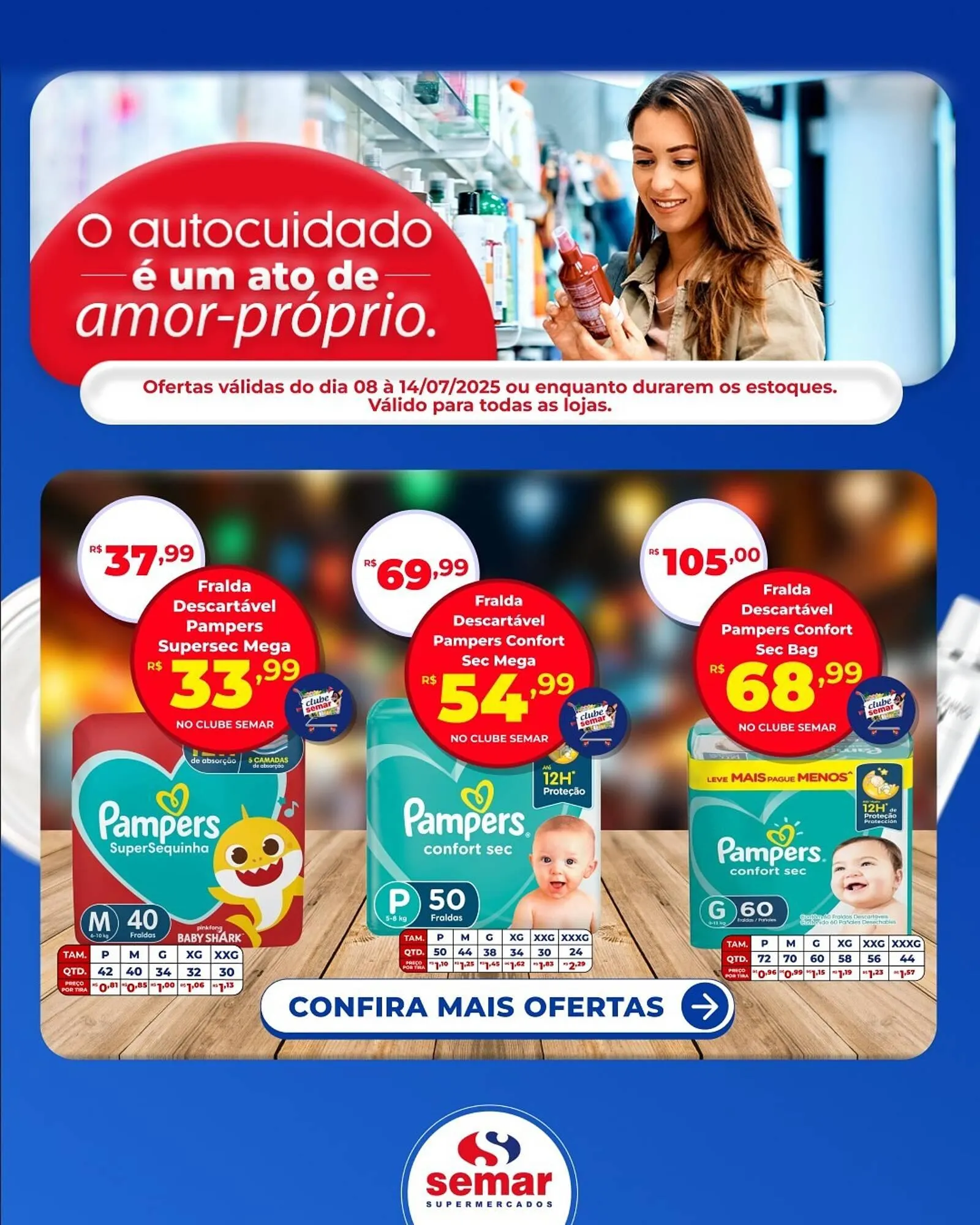 Encarte de Catálogo Semar Supermercado 13 de julho até 14 de julho 2025 - Pagina 1