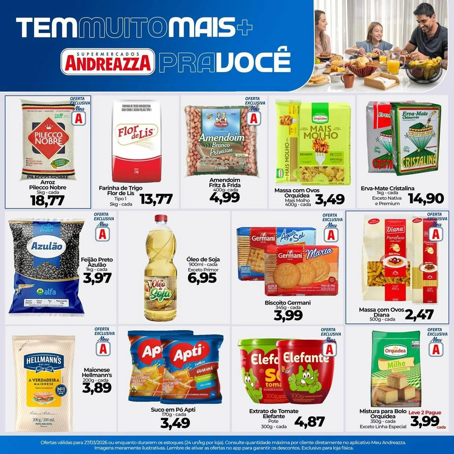 Encarte de Catálogo Supermercados Andreazza 27 de março até 27 de março 2026 - Pagina 1
