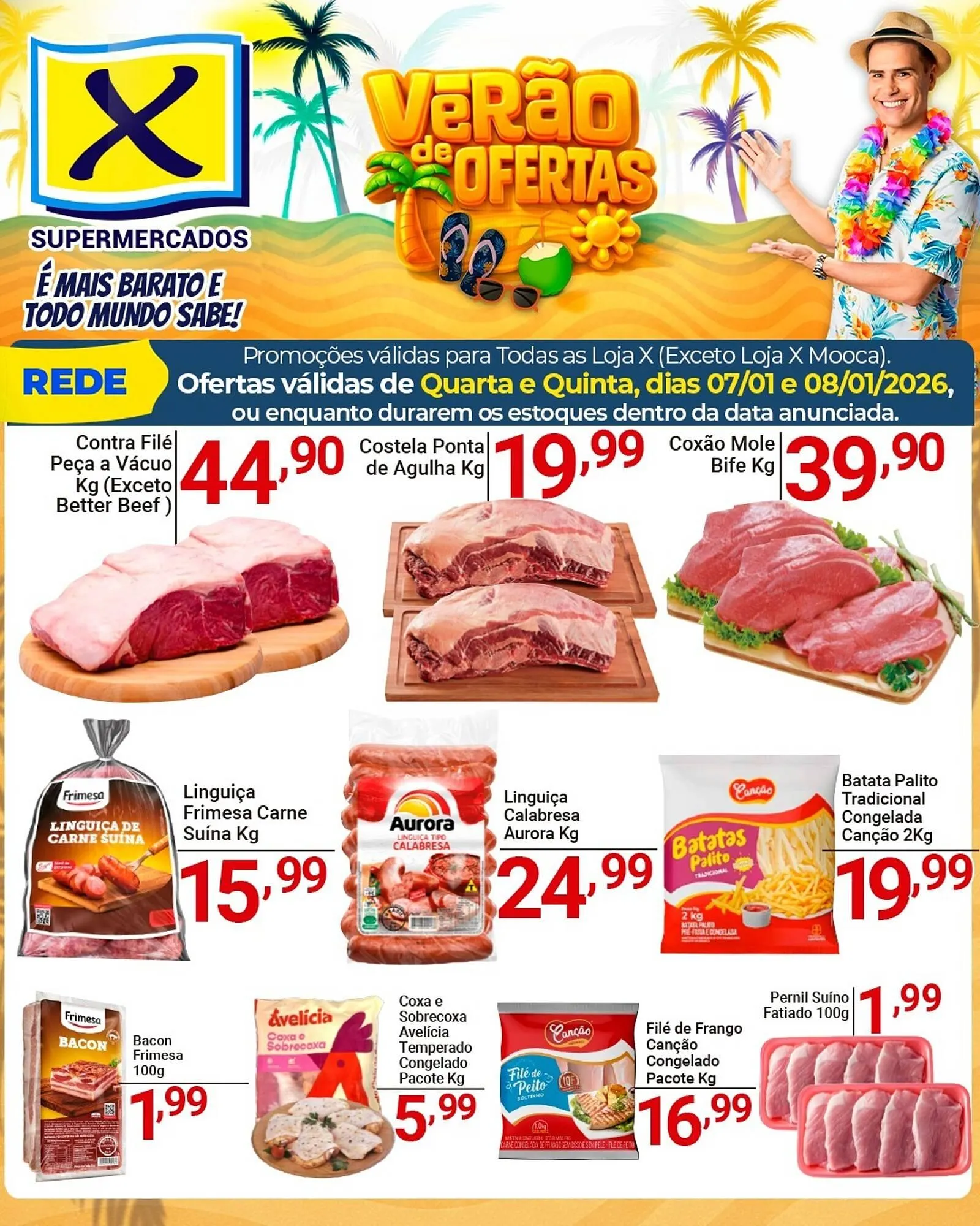 Encarte de Folheto X Supermercados 7 de janeiro até 8 de janeiro 2026 - Pagina 1