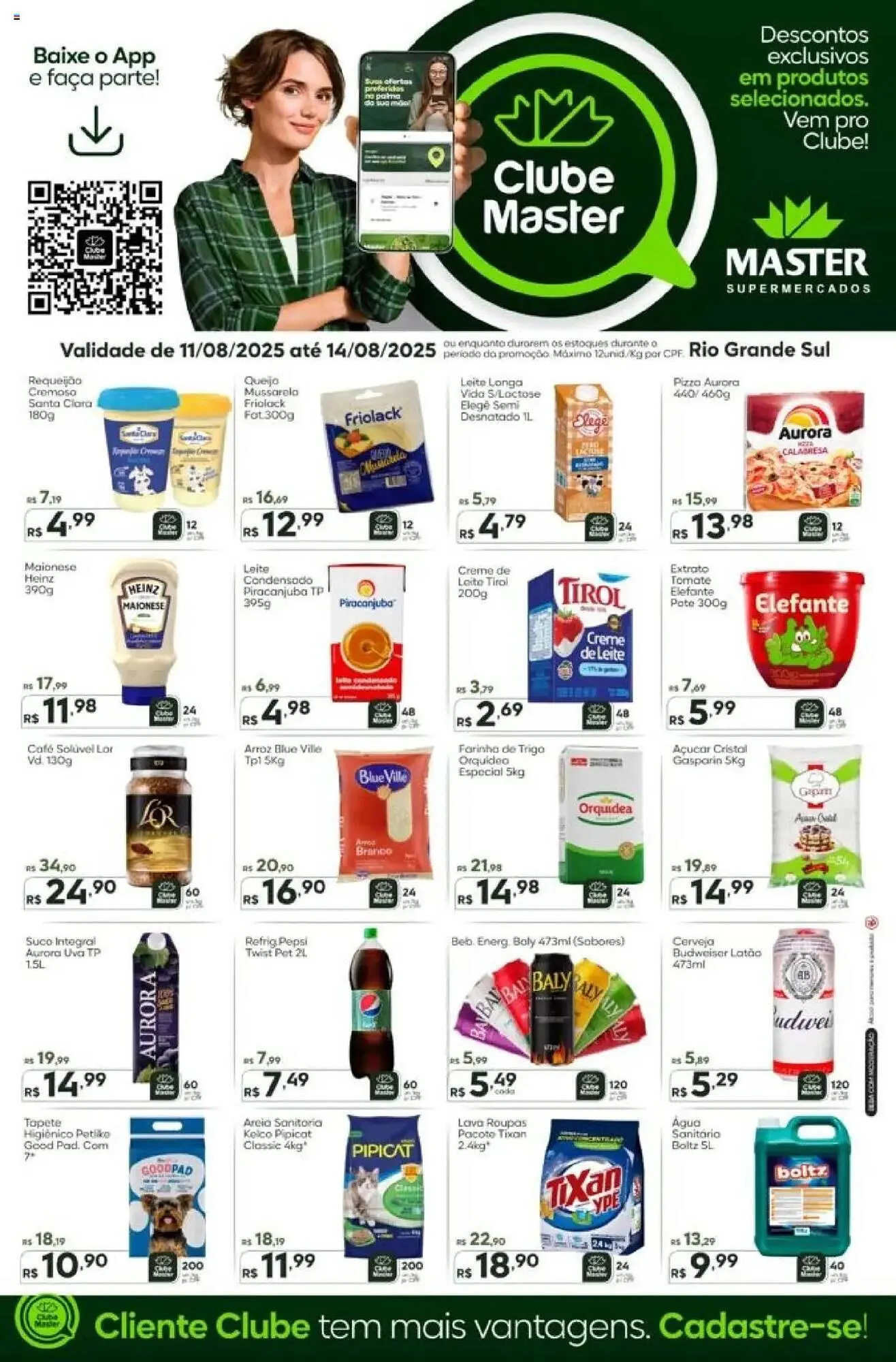 Encarte de Catálogo Master Supermercados 11 de agosto até 15 de agosto 2025 - Pagina 1