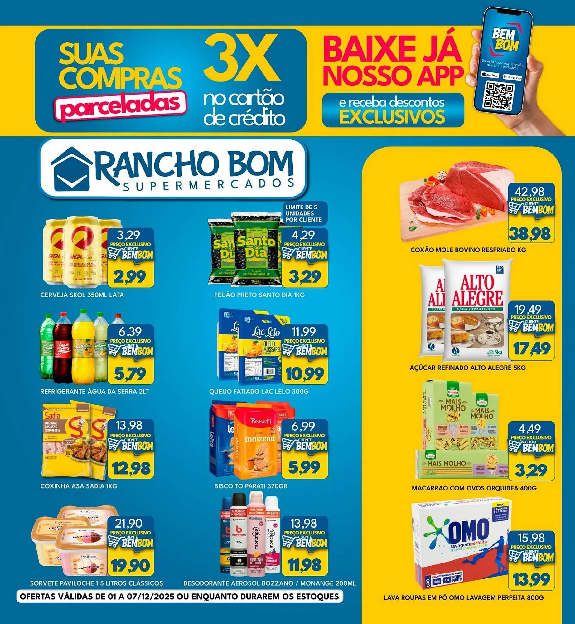 Encarte de Catálogo Rancho Bom Supermercados 1 de dezembro até 7 de dezembro 2025 - Pagina 1