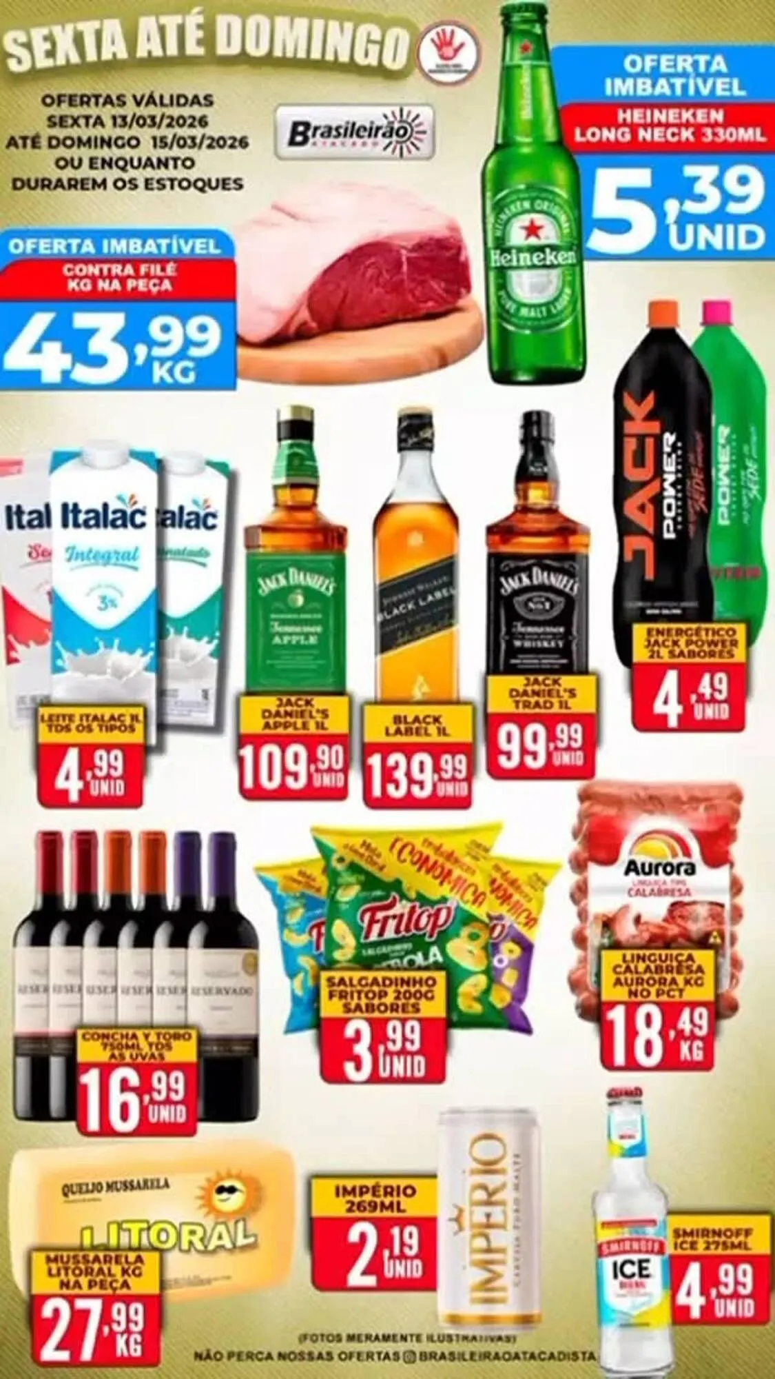 Encarte de Folheto Brasileirão Atacado 13 de março até 15 de março 2026 - Pagina 1