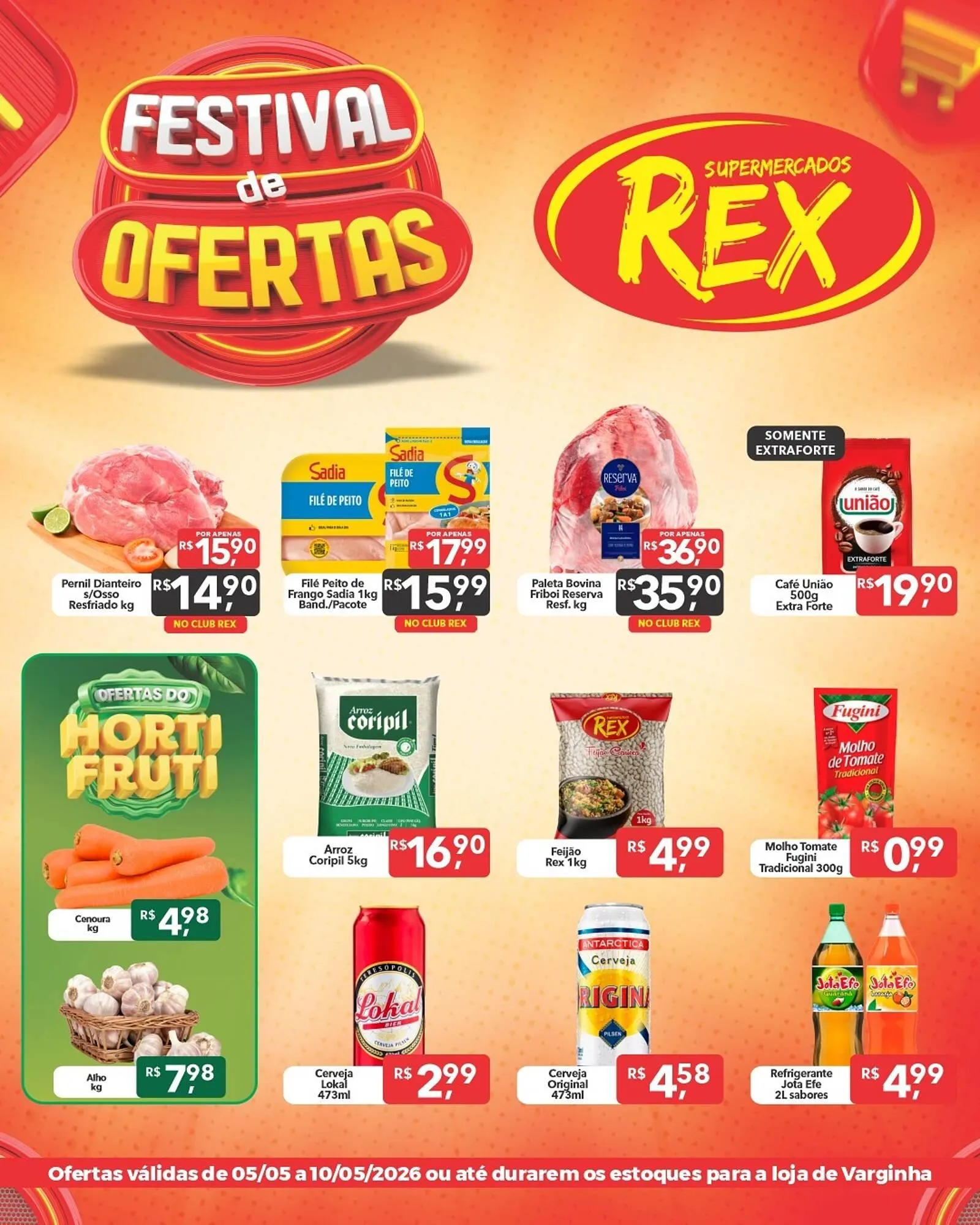 Encarte de Catálogo Supermercados Rex 5 de maio até 10 de maio 2026 - Pagina 1