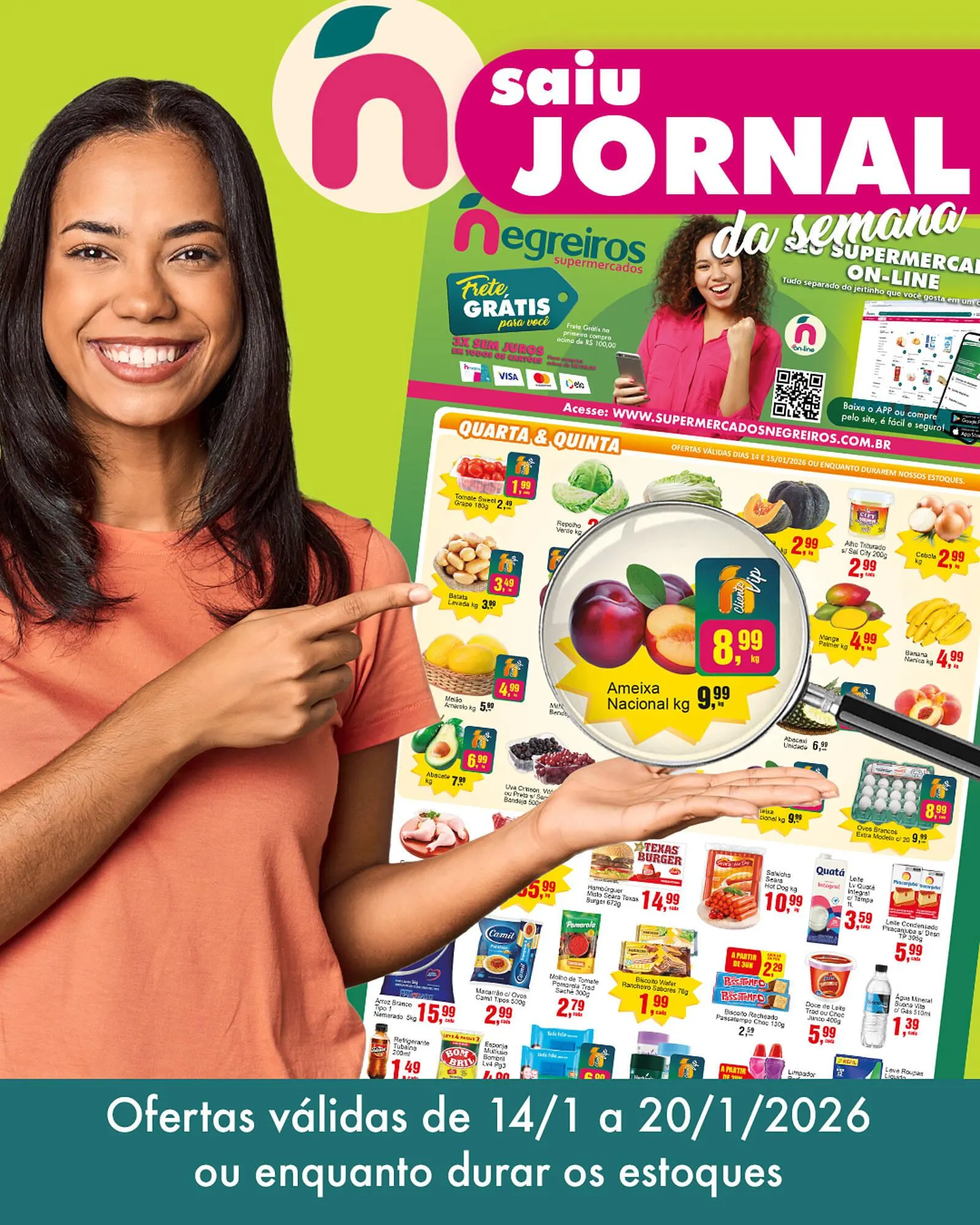 Encarte de Folheto Negreiros 14 de janeiro até 20 de janeiro 2026 - Pagina 1