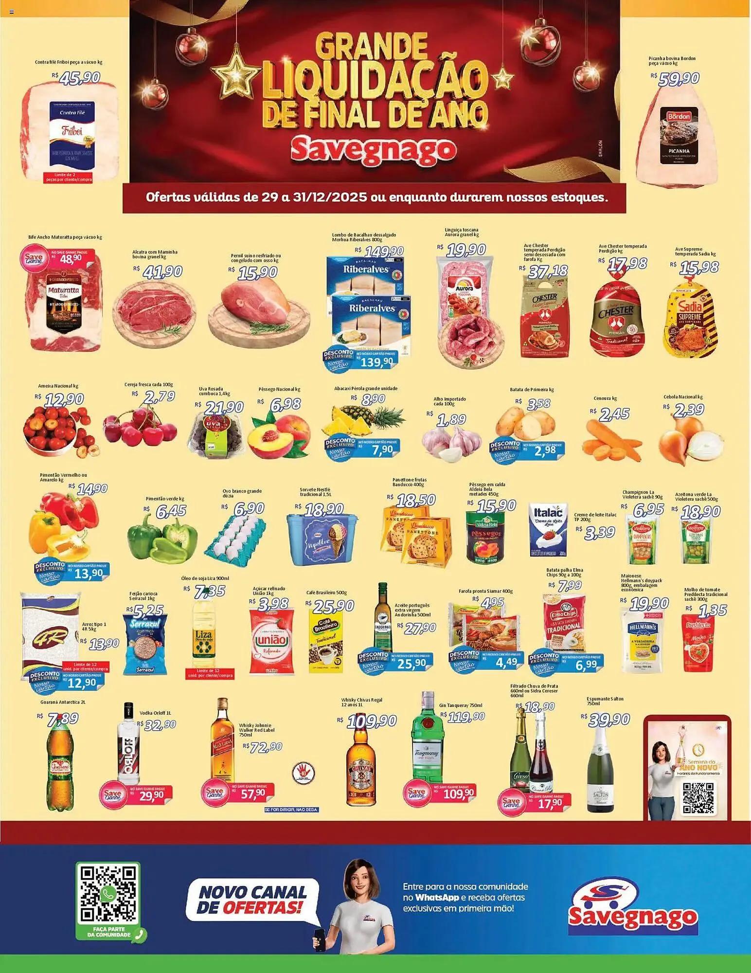 Encarte de Catálogo Supermercados Savegnago 29 de dezembro até 31 de dezembro 2025 - Pagina 1